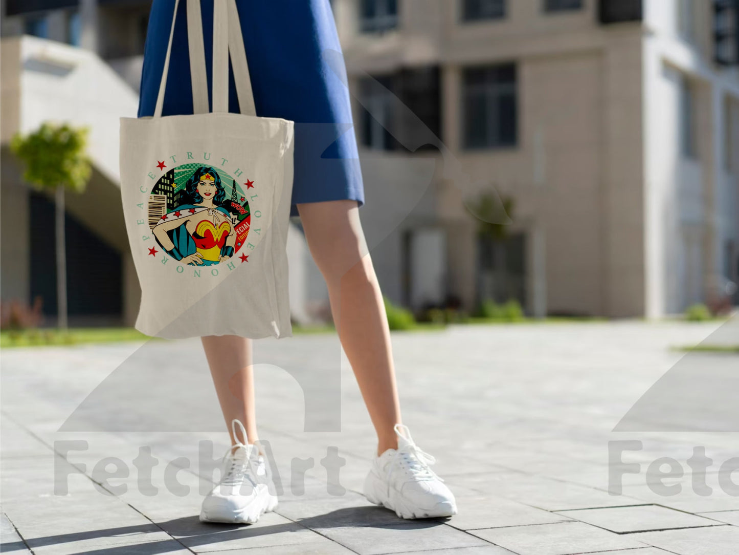 Classic Tote Bag: Empower Your Journey with Wonder Woman Tote Power! - Fetch Art