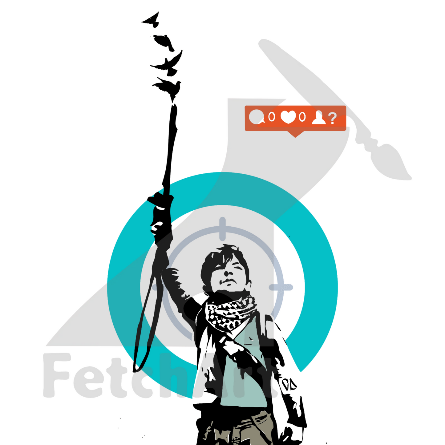 Premium Tote Bag: Eco-Friendly Empowering Graffiti Art Child in War - Carry Resilience & Hope - Fetch Art