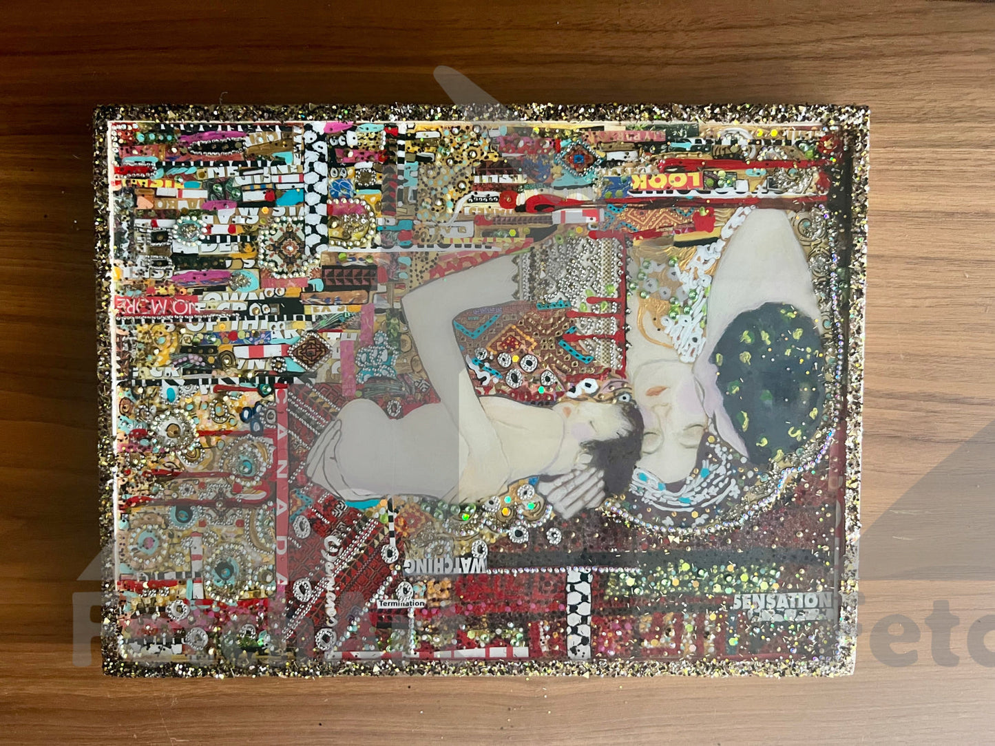 Rooted in Sacred Soil Acrylic Painting Inspired by Gustav Klimt - Fetch Art