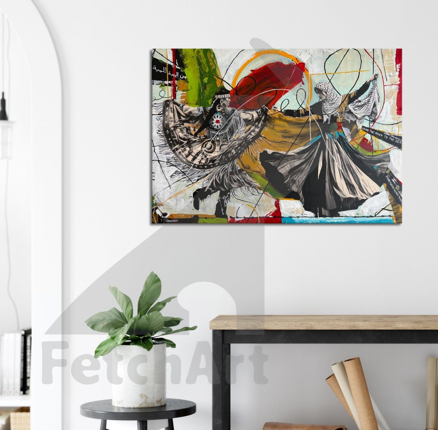 Canvas Fine Art Replica: Women- Freedom Dance Print Material