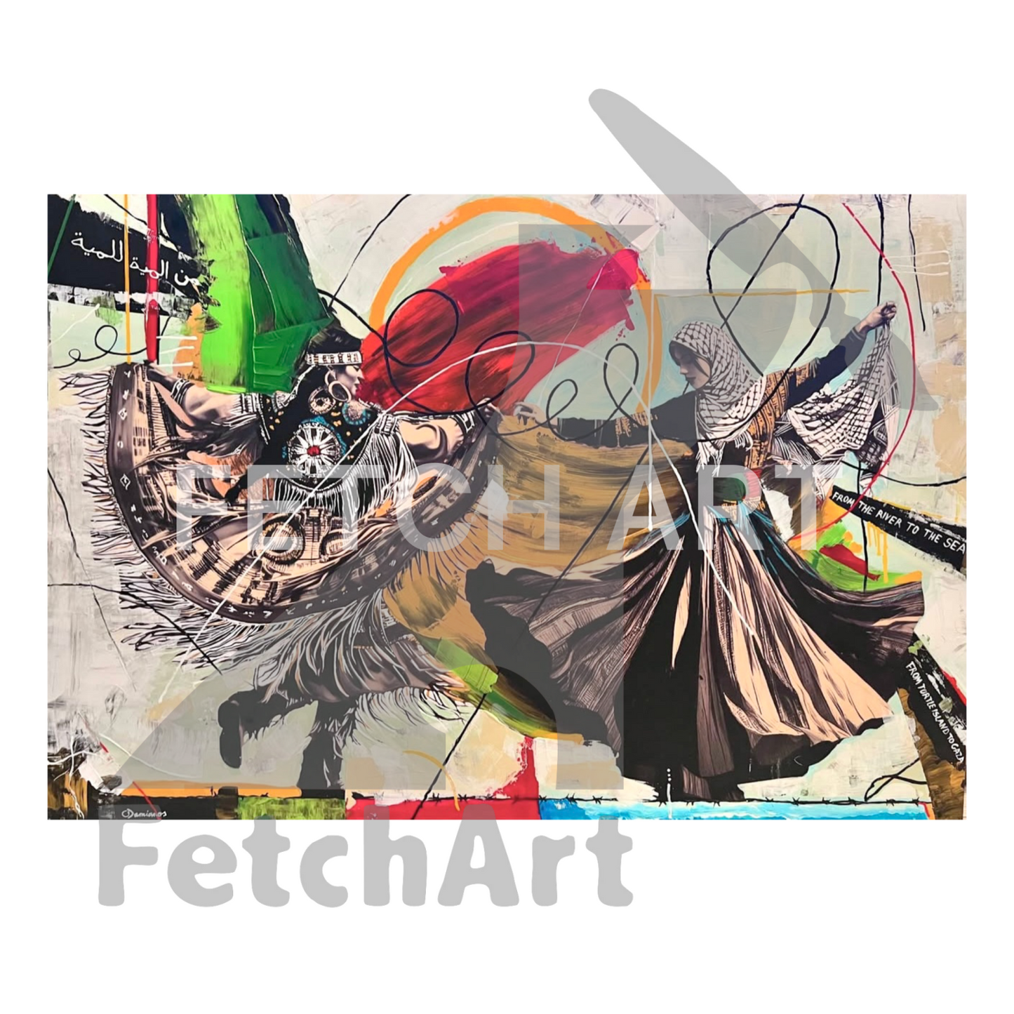 Canvas Fine Art Replica: Women- Freedom Dance Print Material