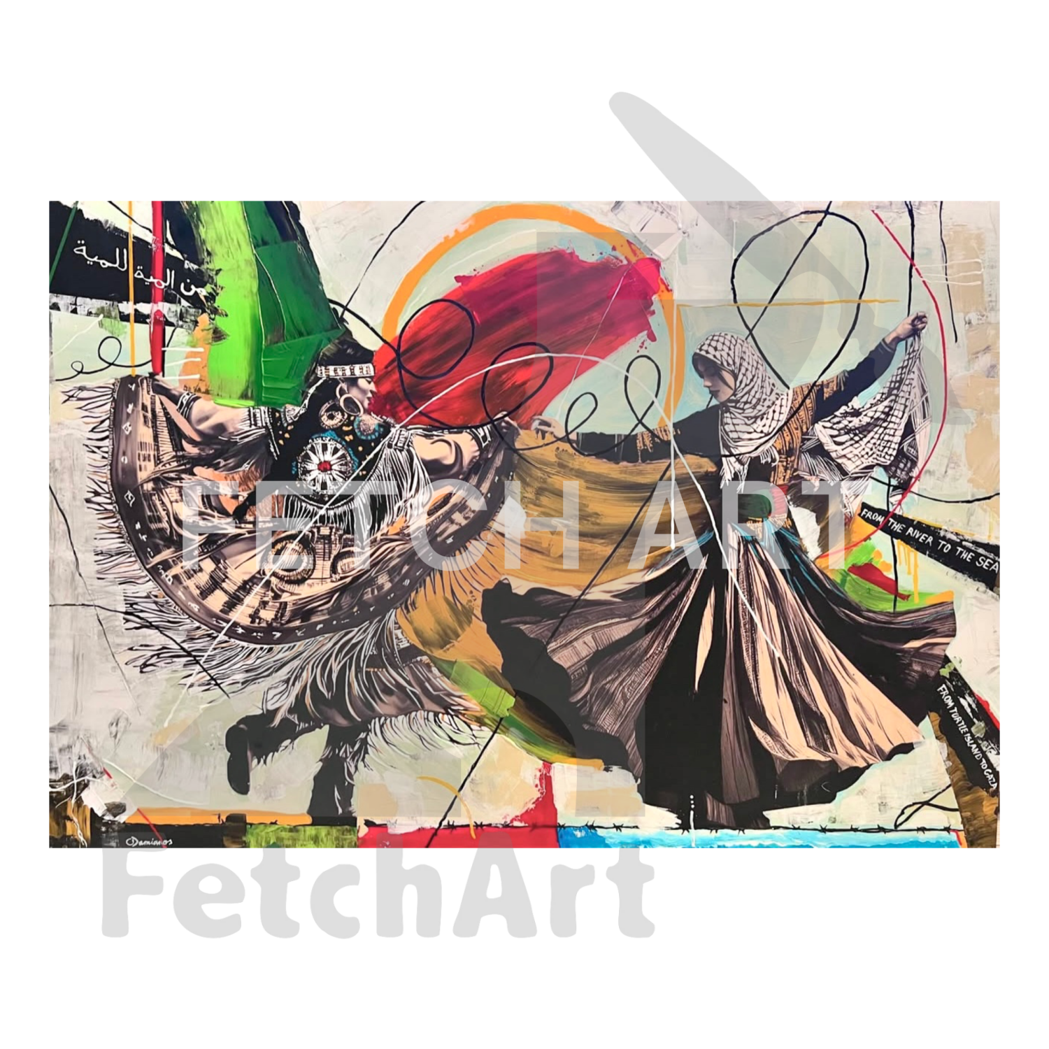 Canvas Fine Art Replica: Women- Freedom Dance Print Material