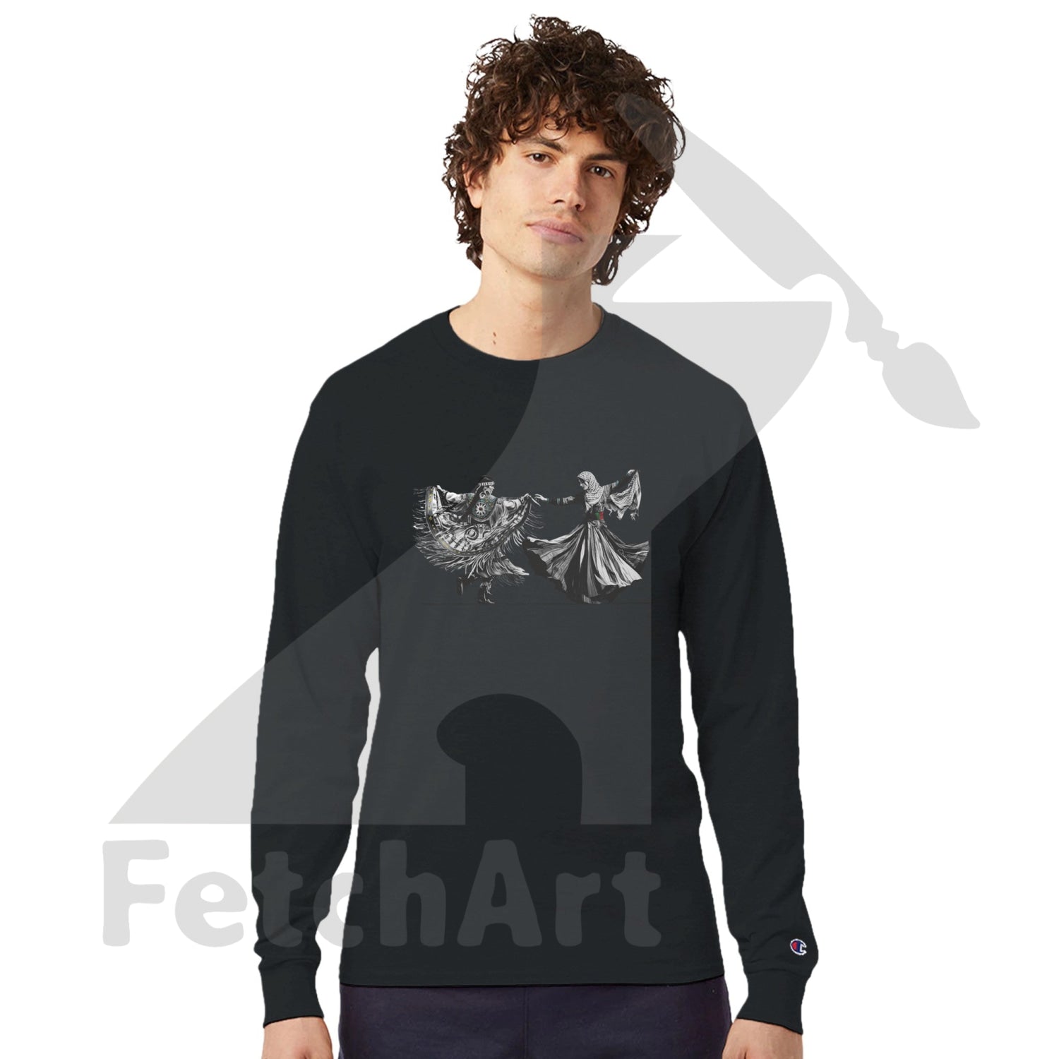 Champion CC8C Freedom Dance men’s long‑sleeve t‑shirt – wearable art and activist apparel