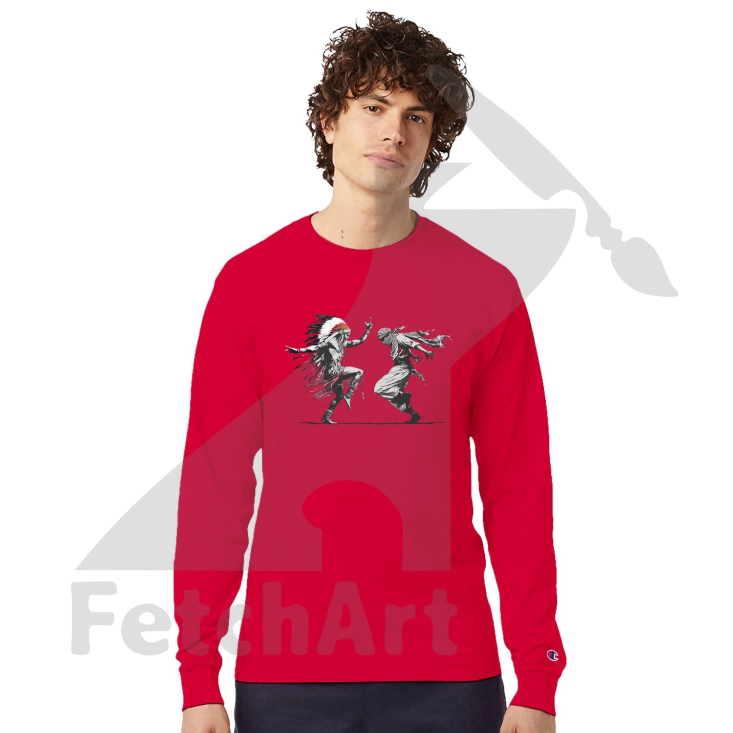 Champion CC8C Freedom Dance men’s long‑sleeve t‑shirt – wearable art and activist apparel