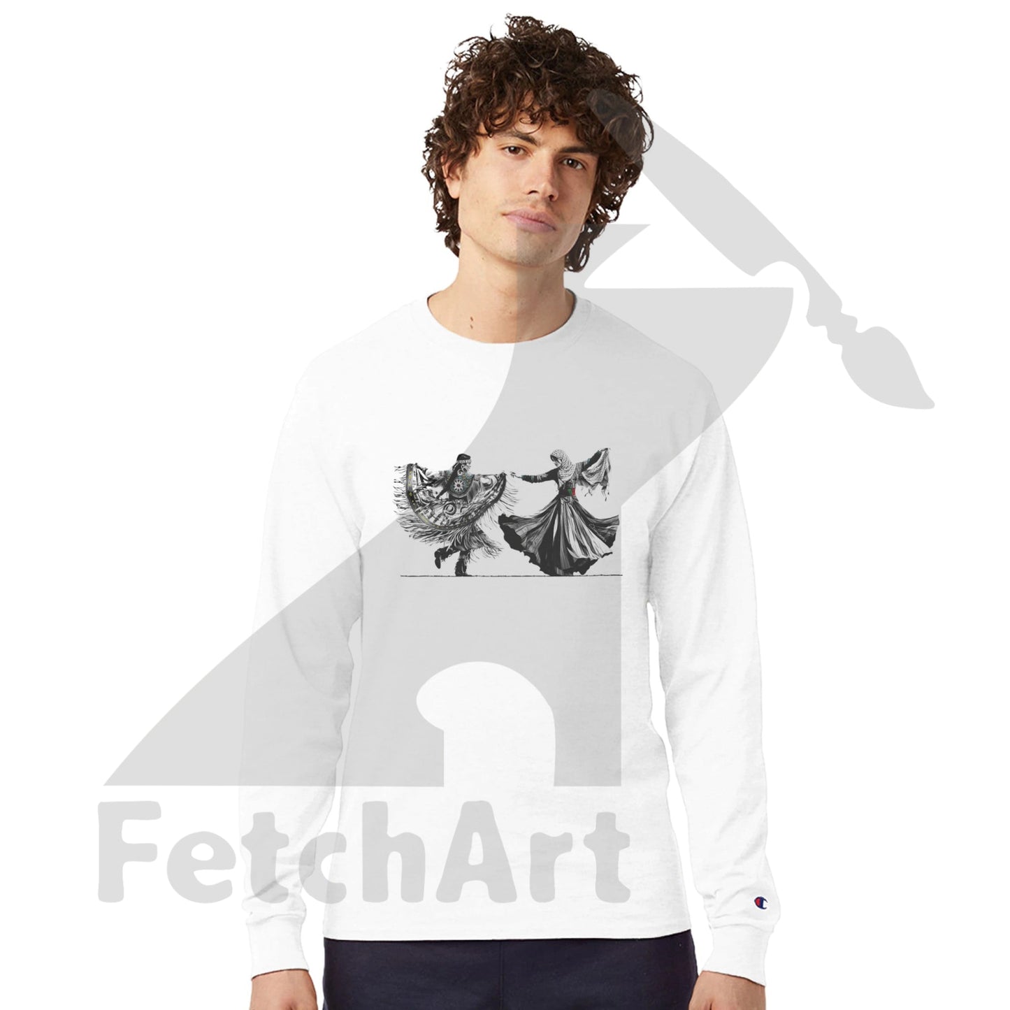Champion CC8C Freedom Dance men’s long‑sleeve t‑shirt – wearable art and activist apparel
