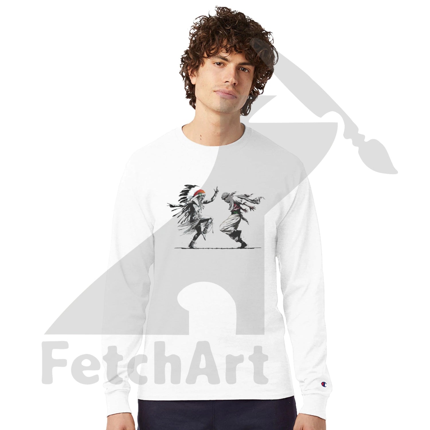 Champion CC8C Freedom Dance men’s long‑sleeve t‑shirt – wearable art and activist apparel