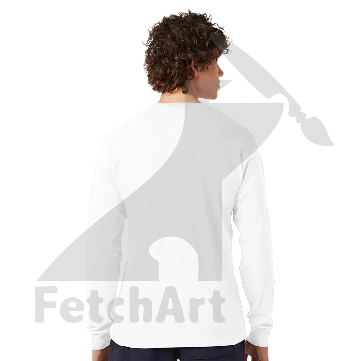 Back view of Op Art Freedom Dance activist long-sleeve t-shirt