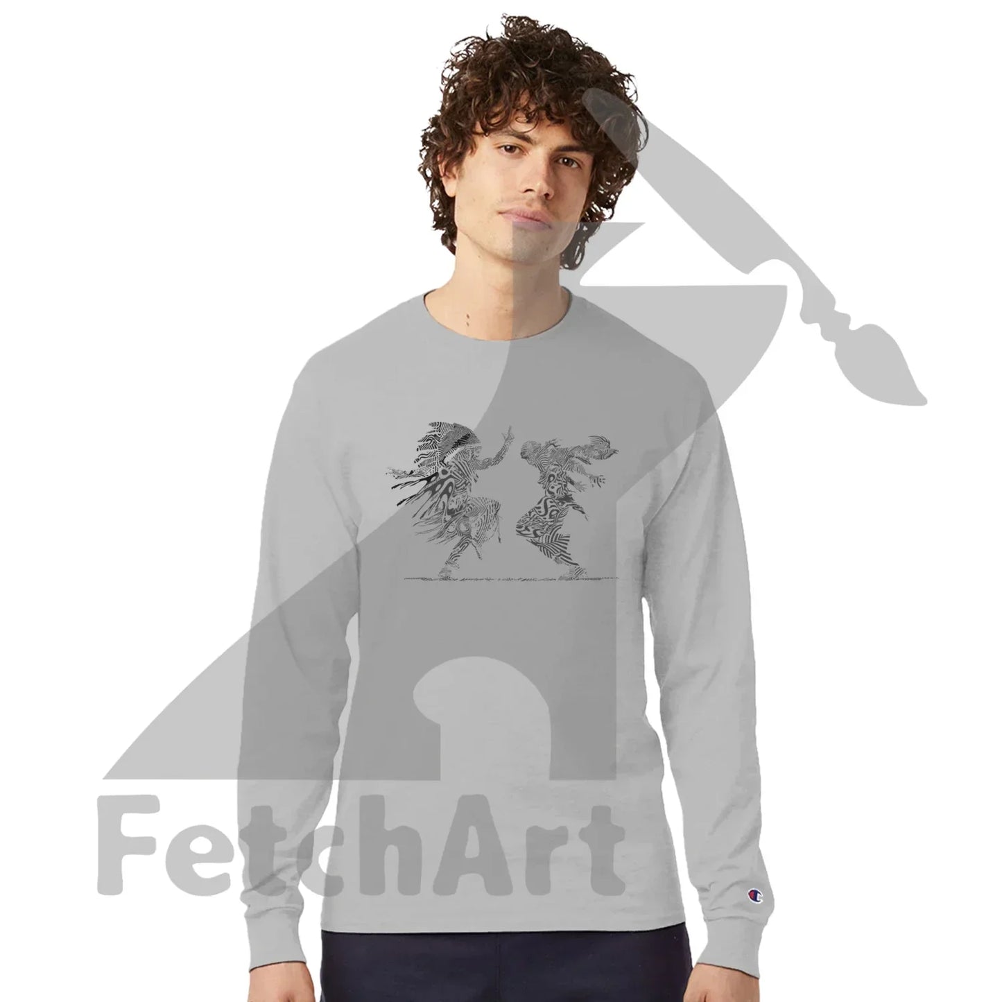 Men’s Champion long-sleeve worn as wearable protest art