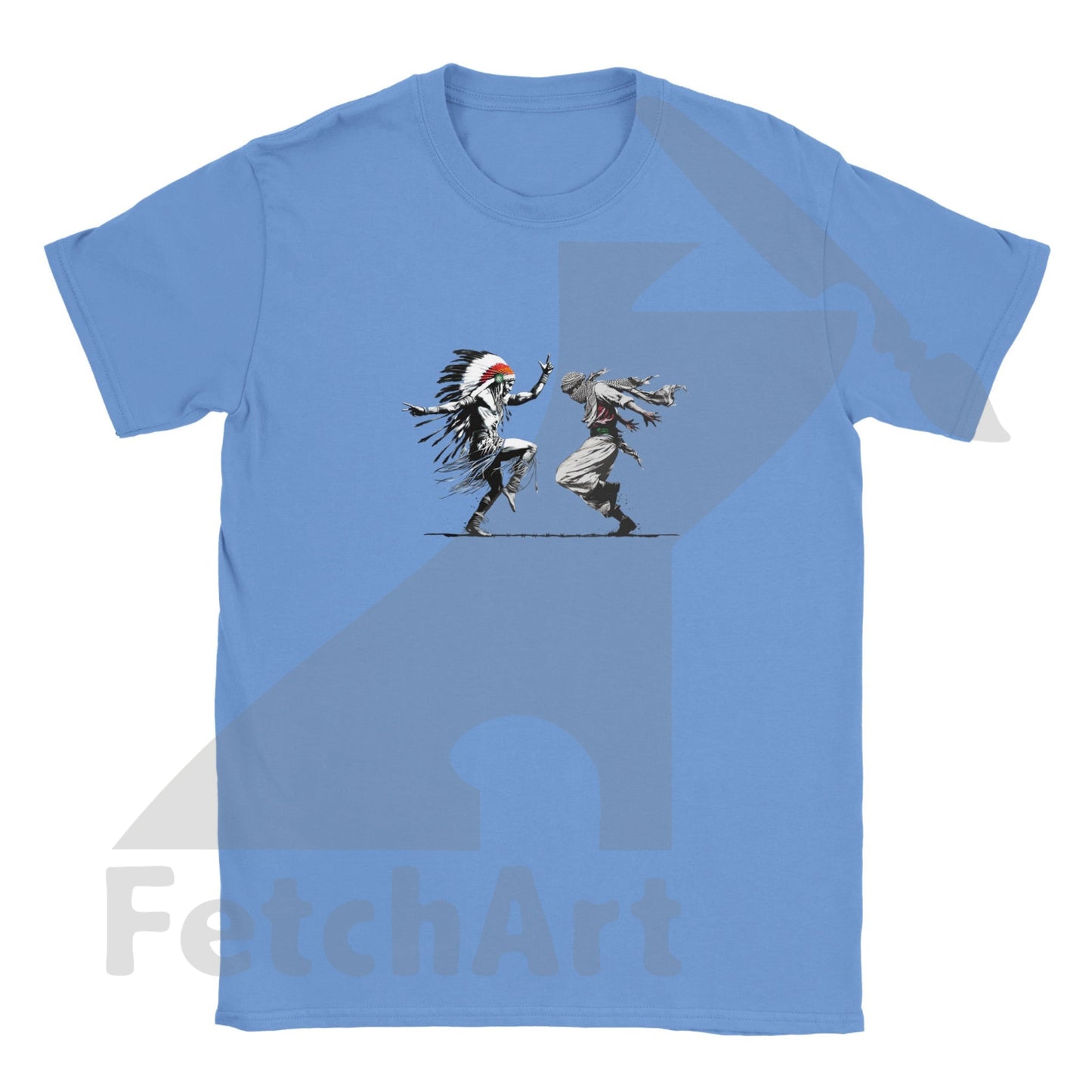 Classic Kids Crewneck T-shirt-Men-Freedom Dance - Fetch Art