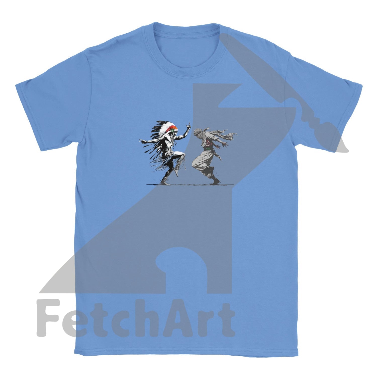 Classic Kids Crewneck T-shirt-Men-Freedom Dance - Fetch Art