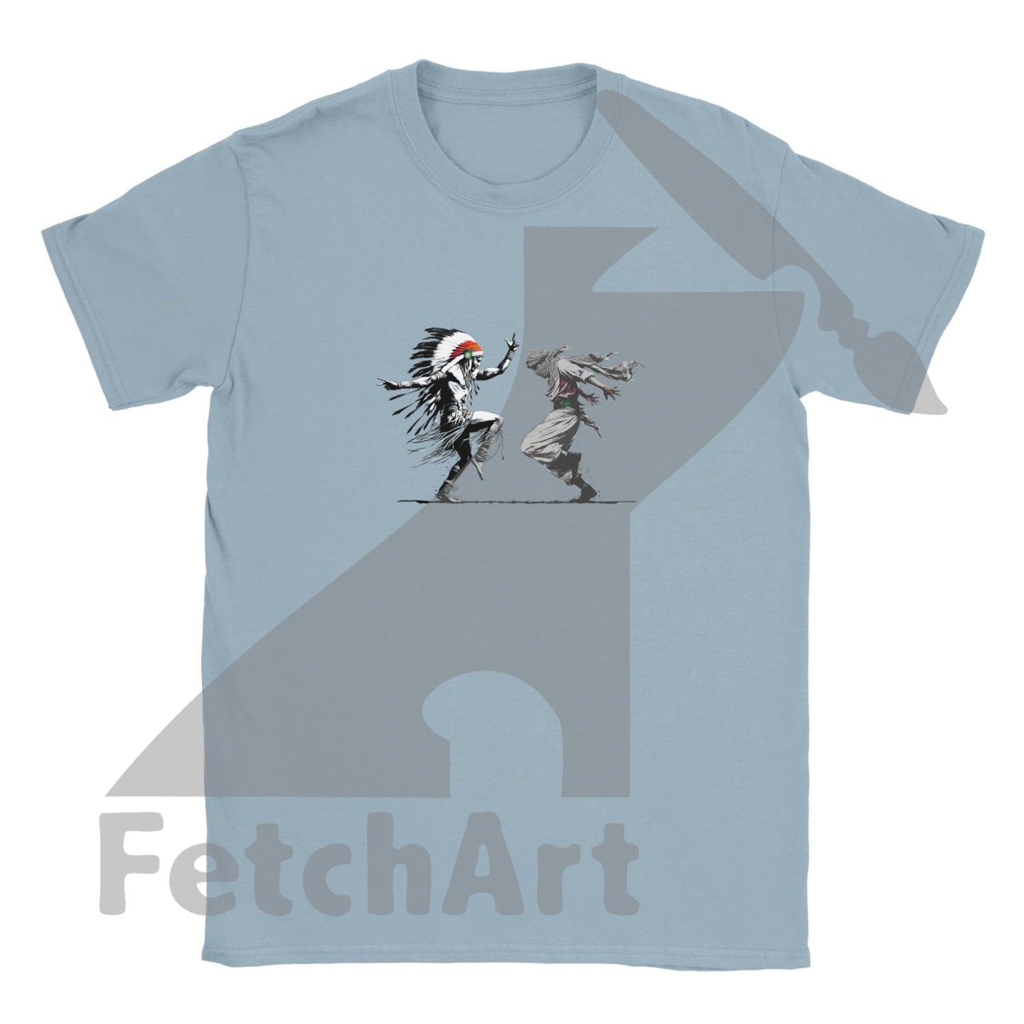 Classic Kids Crewneck T-shirt-Men-Freedom Dance - Fetch Art