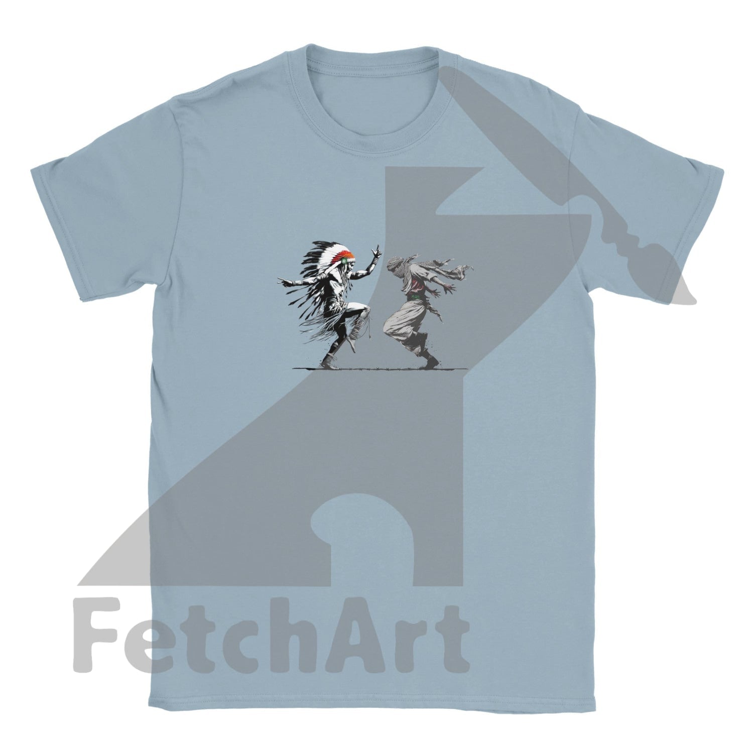 Classic Kids Crewneck T-shirt-Men-Freedom Dance - Fetch Art