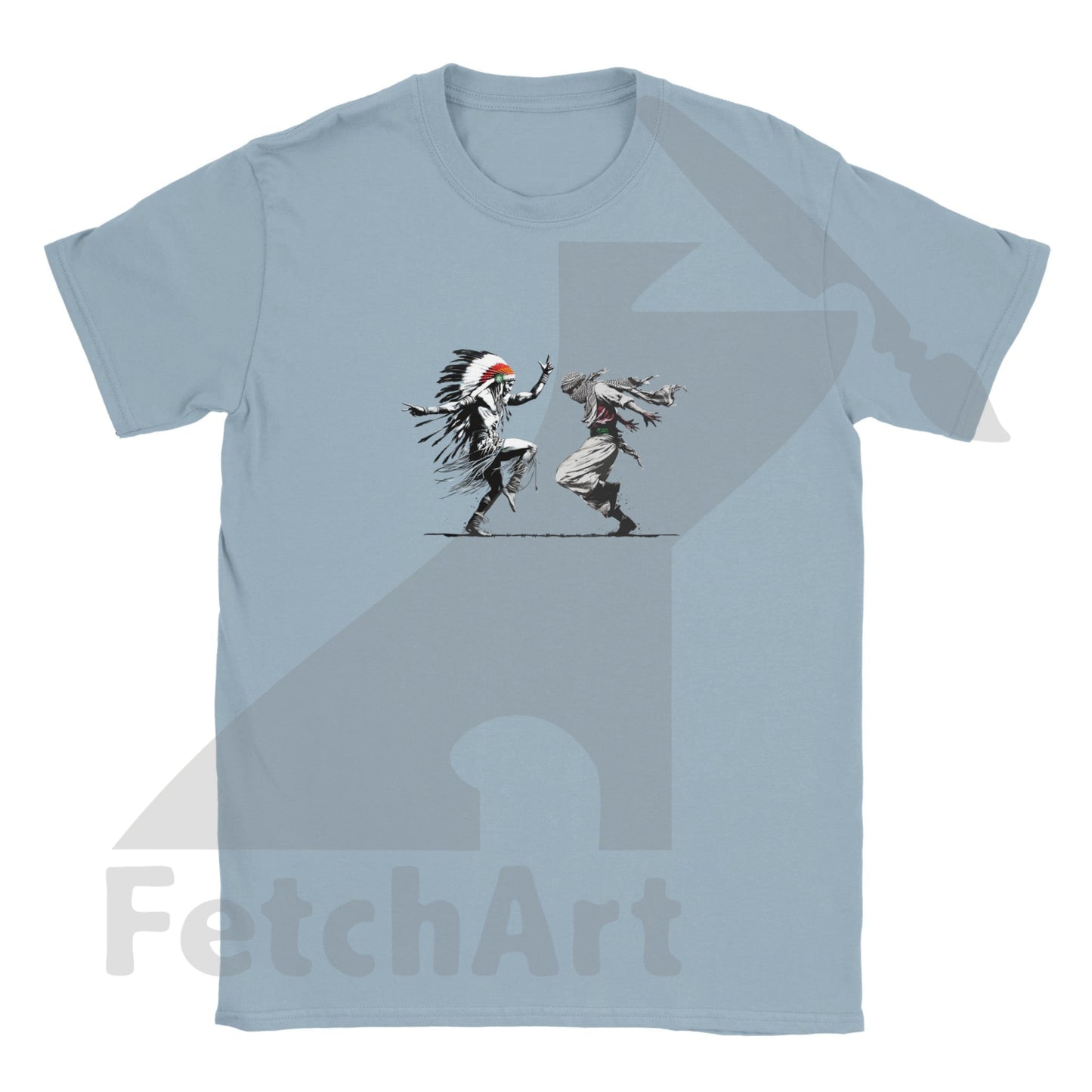 Classic Kids Crewneck T-shirt-Men-Freedom Dance - Fetch Art