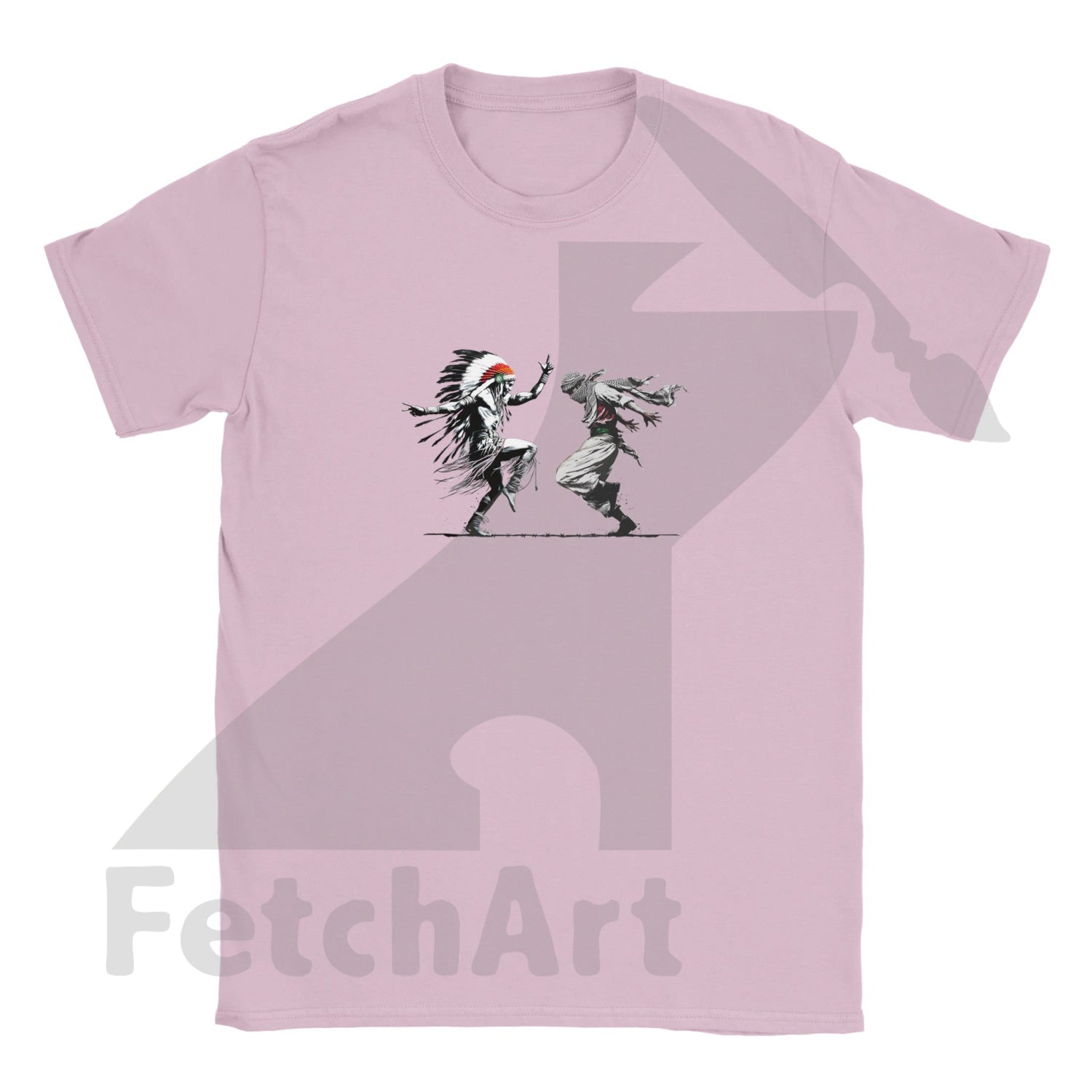 Classic Kids Crewneck T-shirt-Men-Freedom Dance - Fetch Art