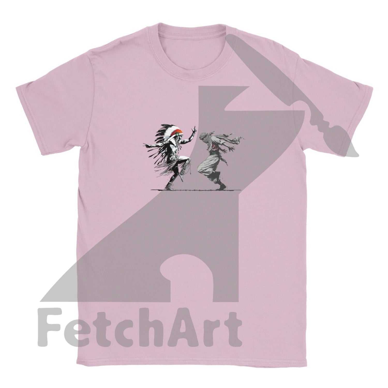 Classic Kids Crewneck T-shirt-Men-Freedom Dance - Fetch Art
