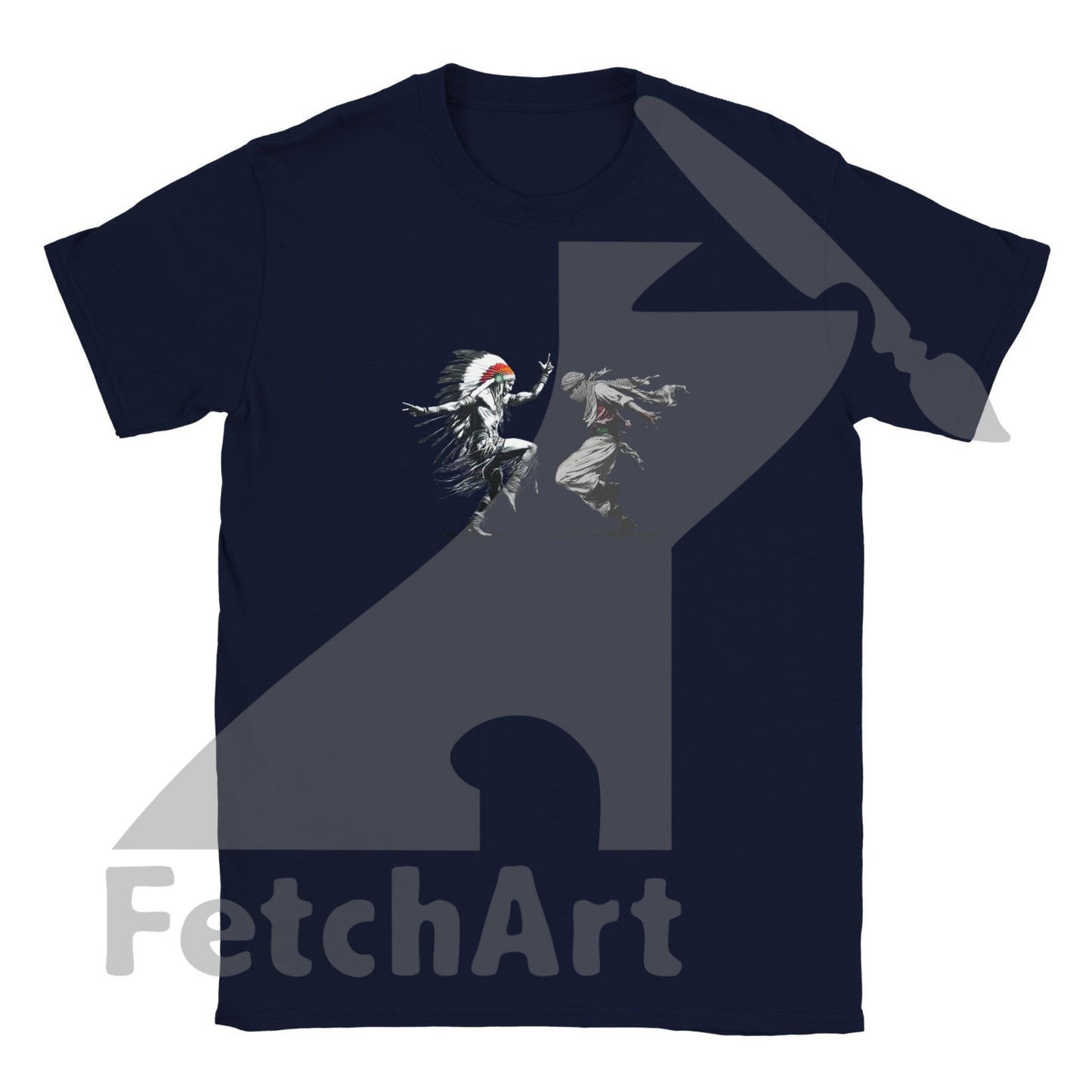 Classic Kids Crewneck T-shirt-Men-Freedom Dance - Fetch Art