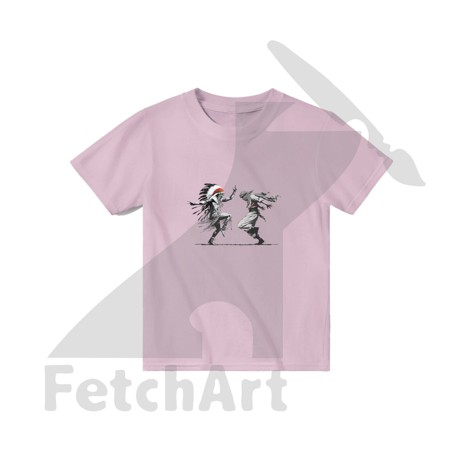 Classic Kids Crewneck T-shirt-Men-Freedom Dance - Fetch Art