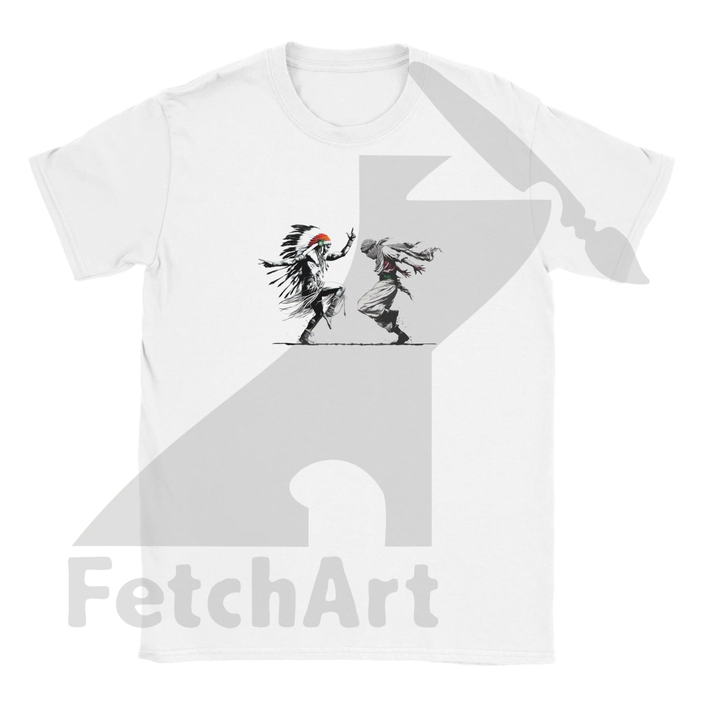 Classic Kids Crewneck T-shirt-Men-Freedom Dance - Fetch Art