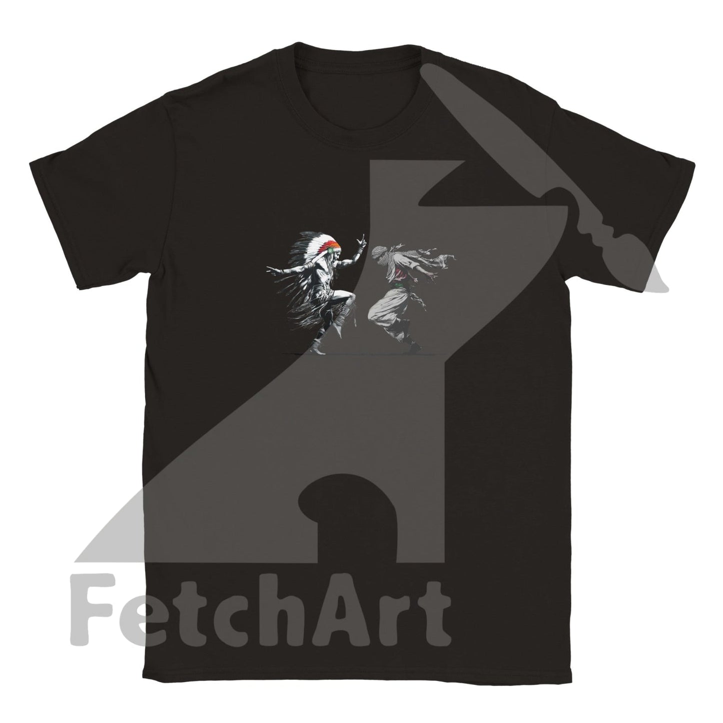 Classic Kids Crewneck T-shirt-Men-Freedom Dance - Fetch Art
