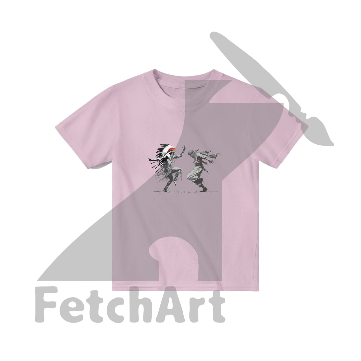 Classic Kids Crewneck T-shirt-Men-Freedom Dance - Fetch Art