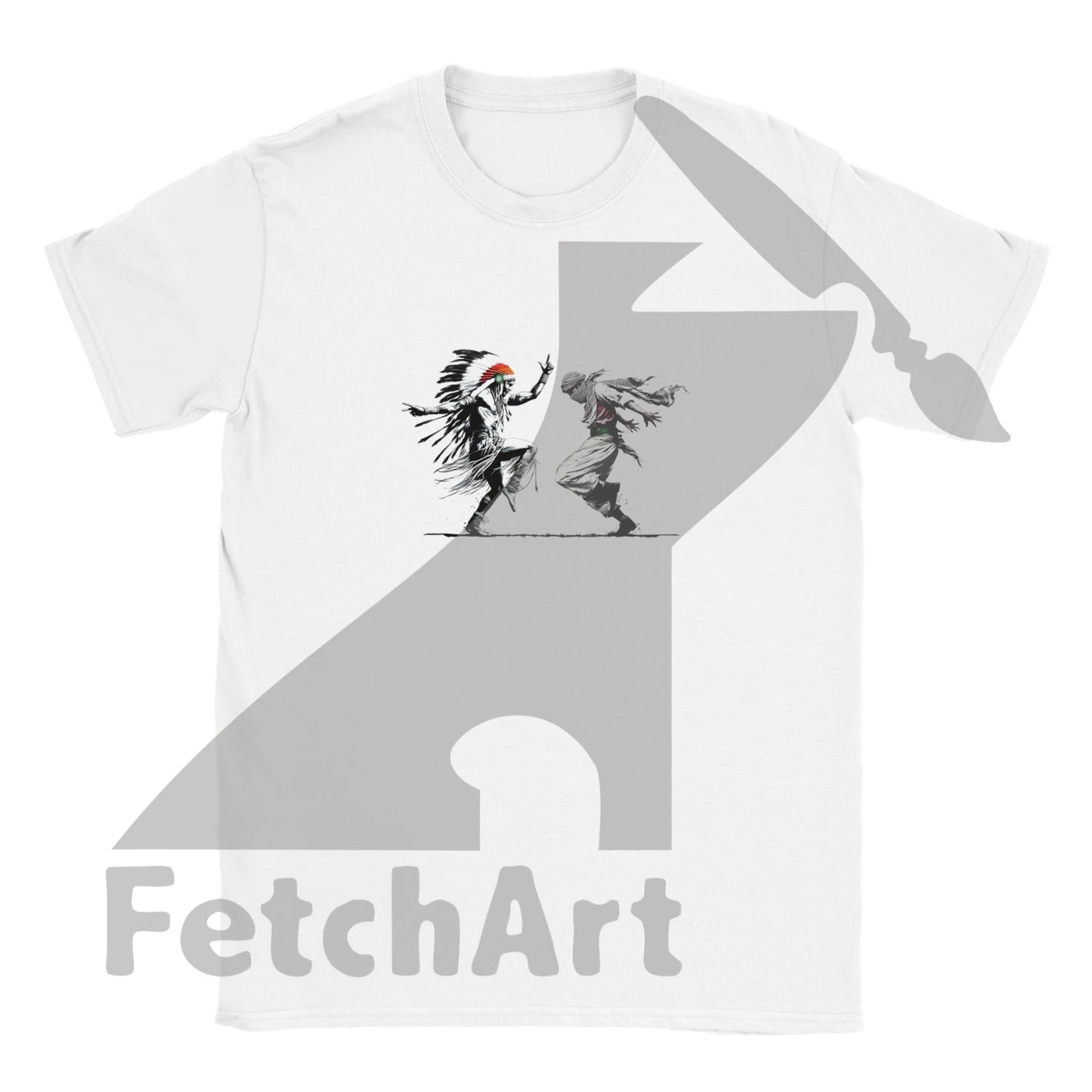 Classic Kids Crewneck T-shirt-Men-Freedom Dance - Fetch Art