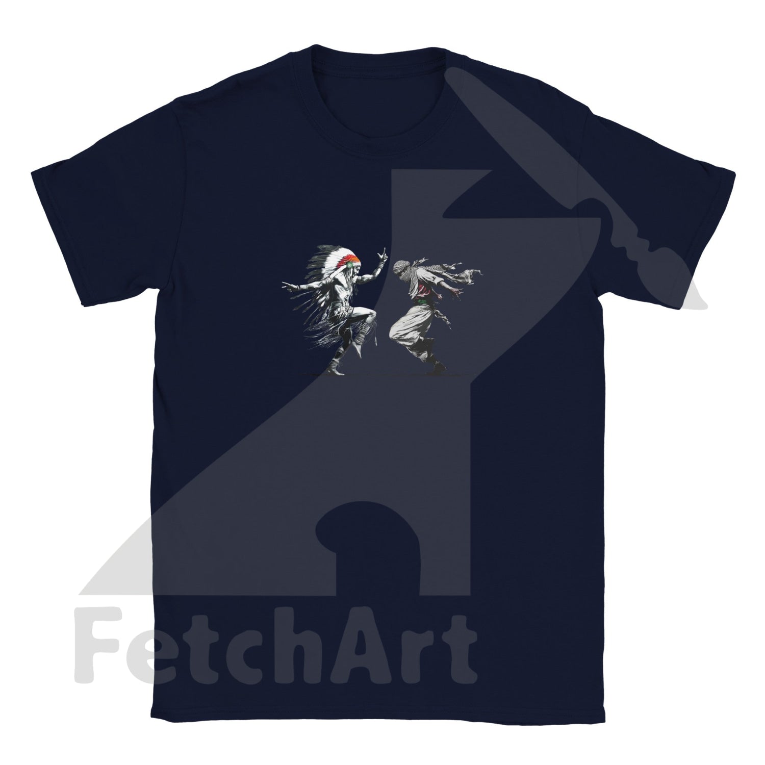 Classic Kids Crewneck T-shirt-Men-Freedom Dance - Fetch Art