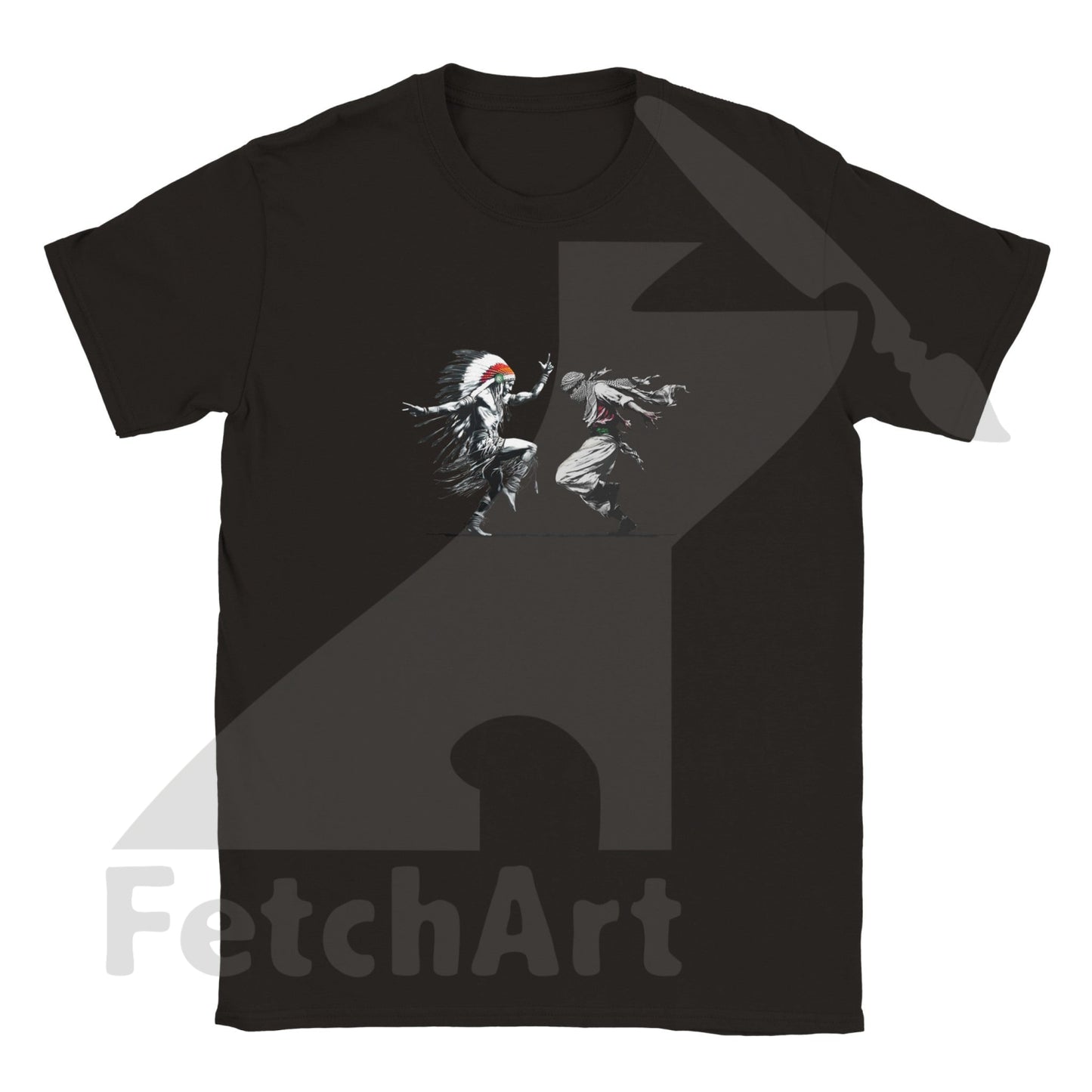 Classic Kids Crewneck T-shirt-Men-Freedom Dance - Fetch Art