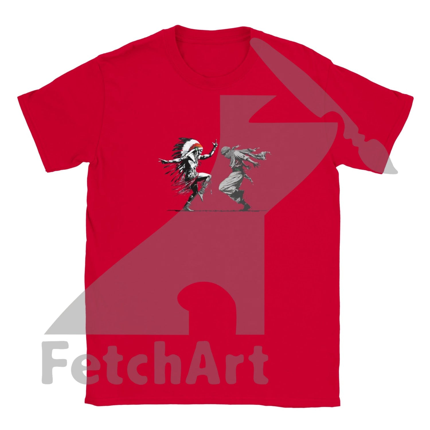 Classic Kids Crewneck T-shirt-Men-Freedom Dance - Fetch Art