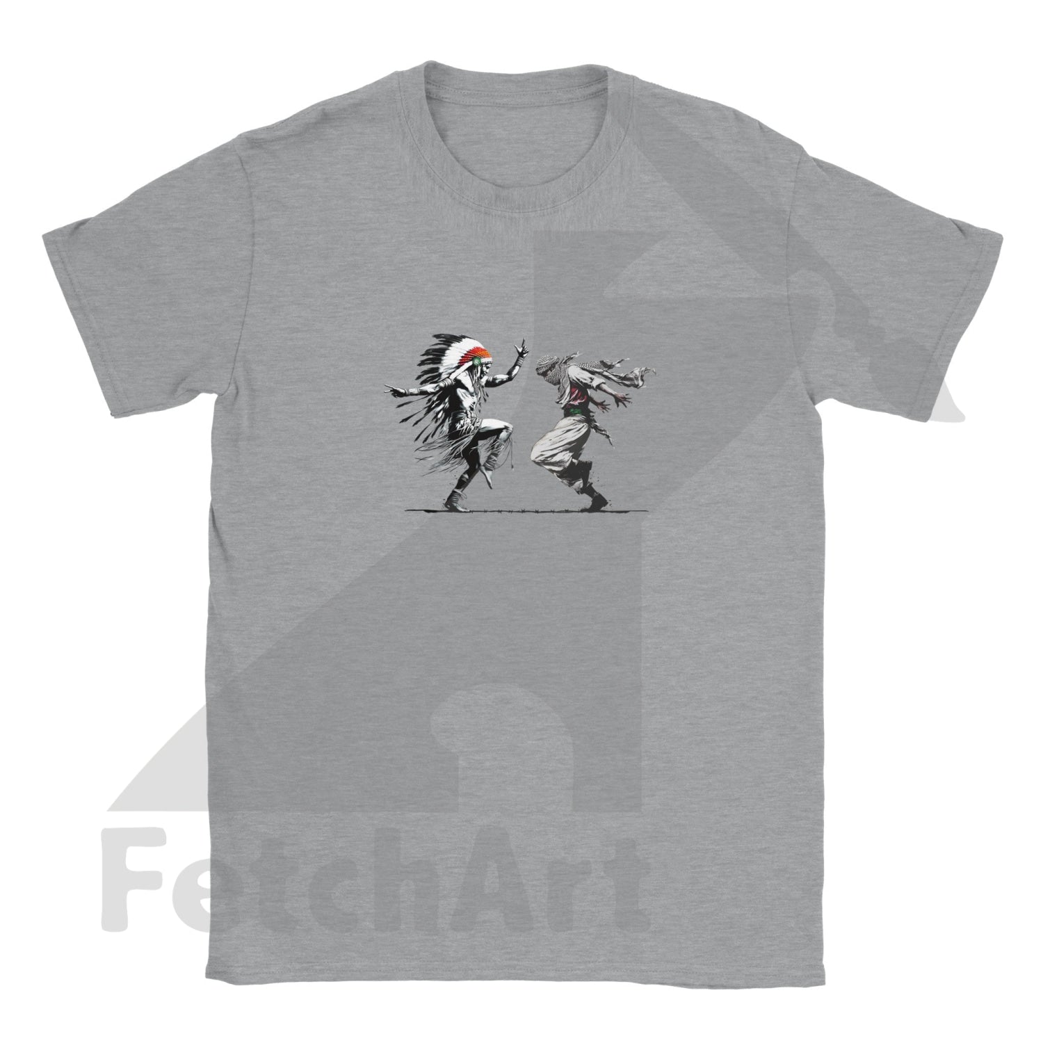 Classic Kids Crewneck T-shirt-Men-Freedom Dance - Fetch Art