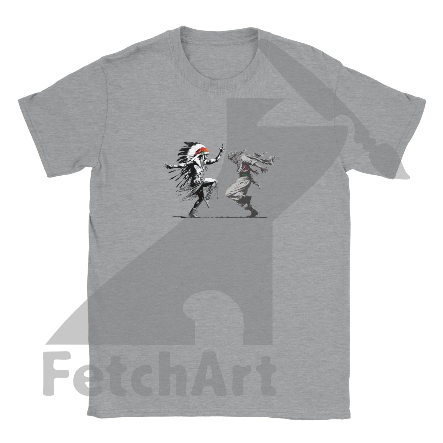 Classic Kids Crewneck T-shirt-Men-Freedom Dance - Fetch Art