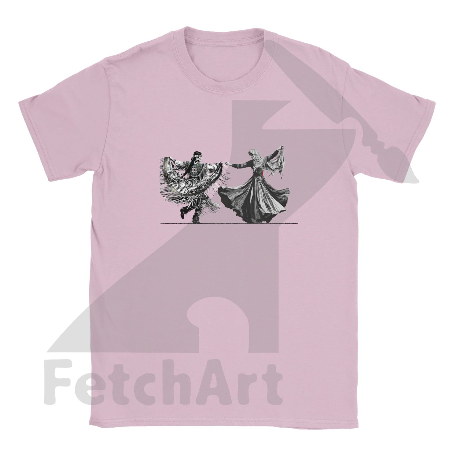 Classic Kids Crewneck T-shirt-Women-Freedom Dance - Fetch Art