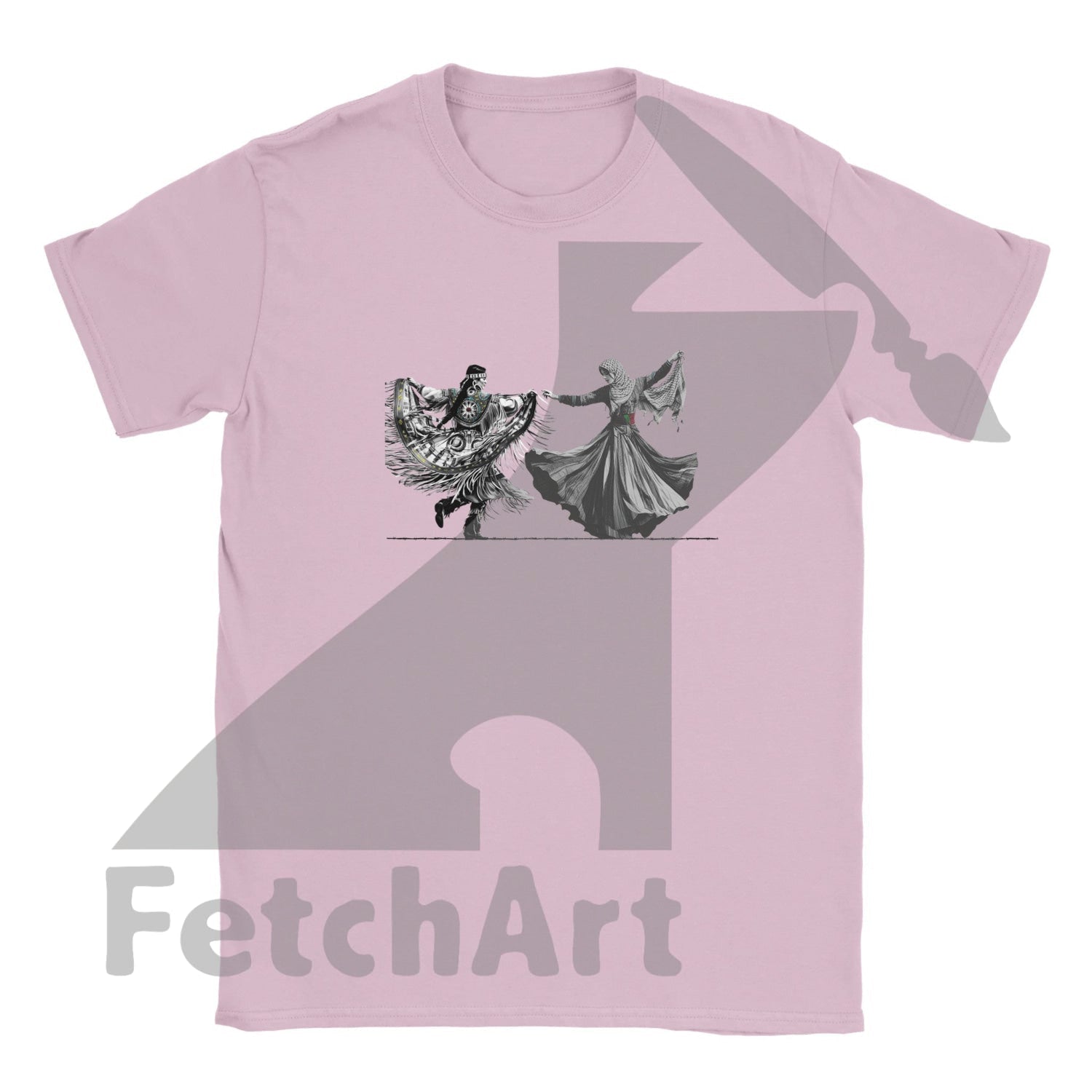Classic Kids Crewneck T-shirt-Women-Freedom Dance - Fetch Art