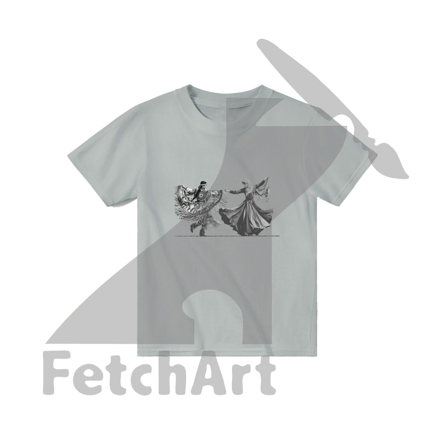 Classic Kids Crewneck T-shirt-Women-Freedom Dance - Fetch Art