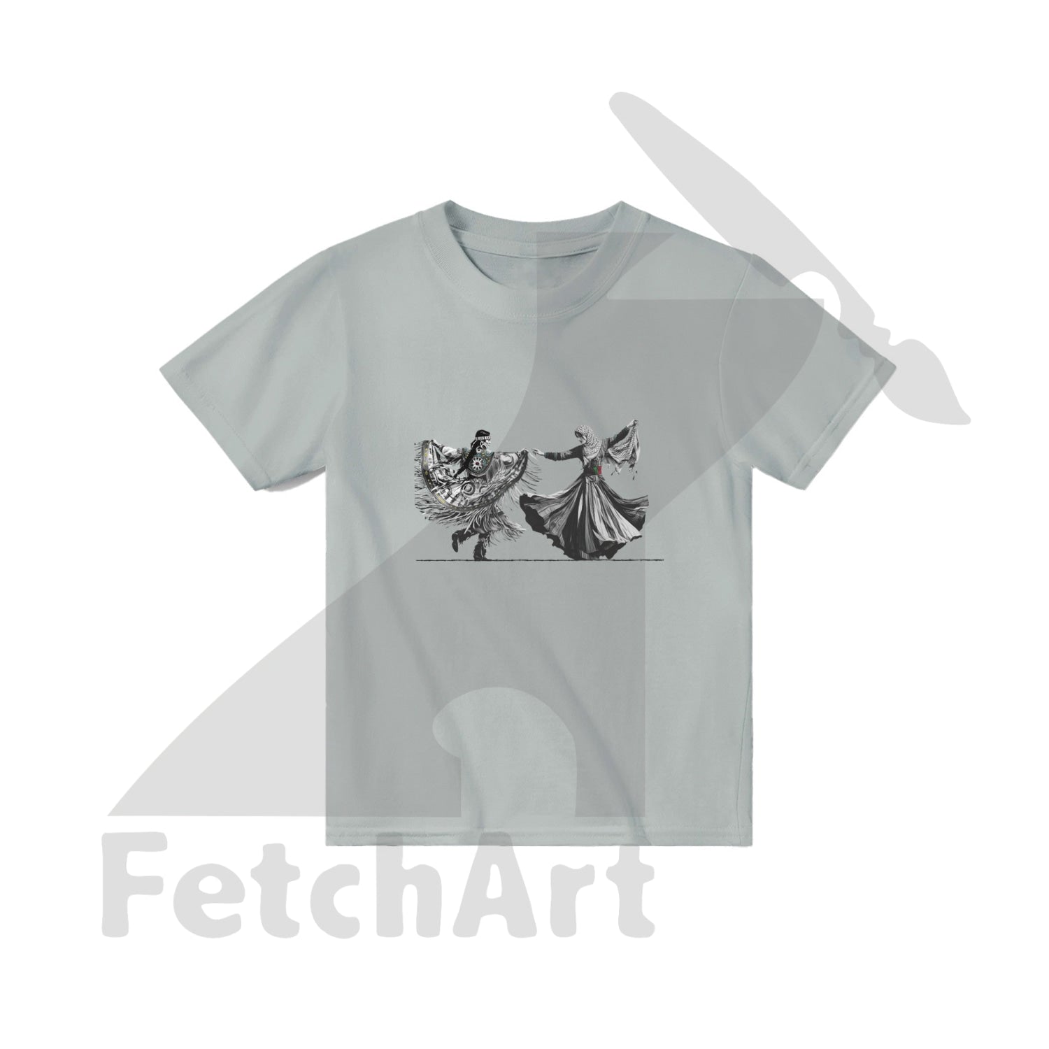 Classic Kids Crewneck T-shirt-Women-Freedom Dance - Fetch Art