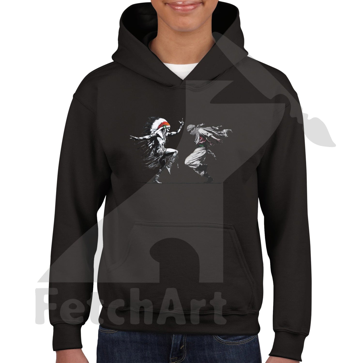 Classic Kids Pullover Hoodie-Men-Freedom Dance - Fetch Art