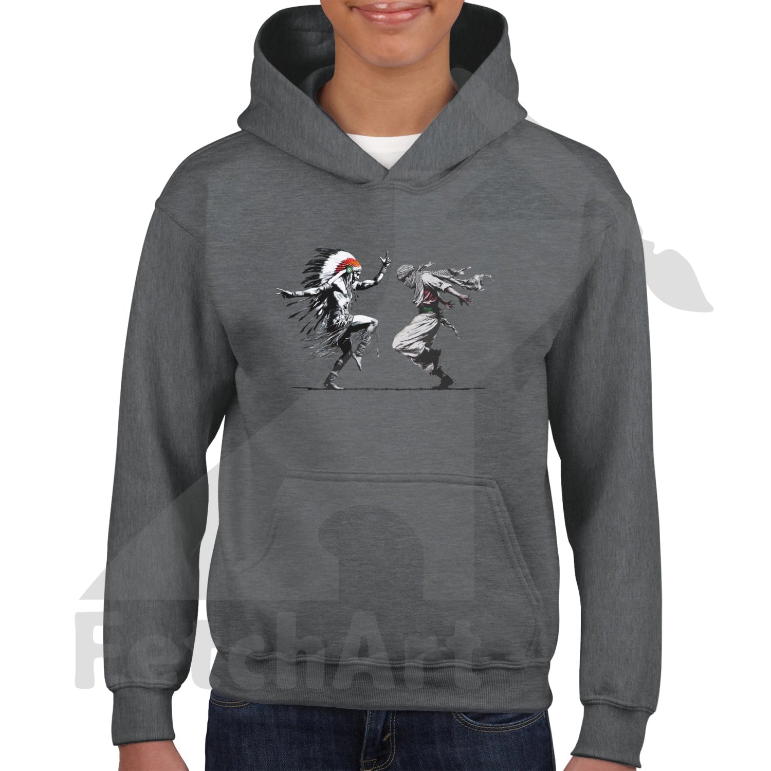 Classic Kids Pullover Hoodie-Men-Freedom Dance - Fetch Art