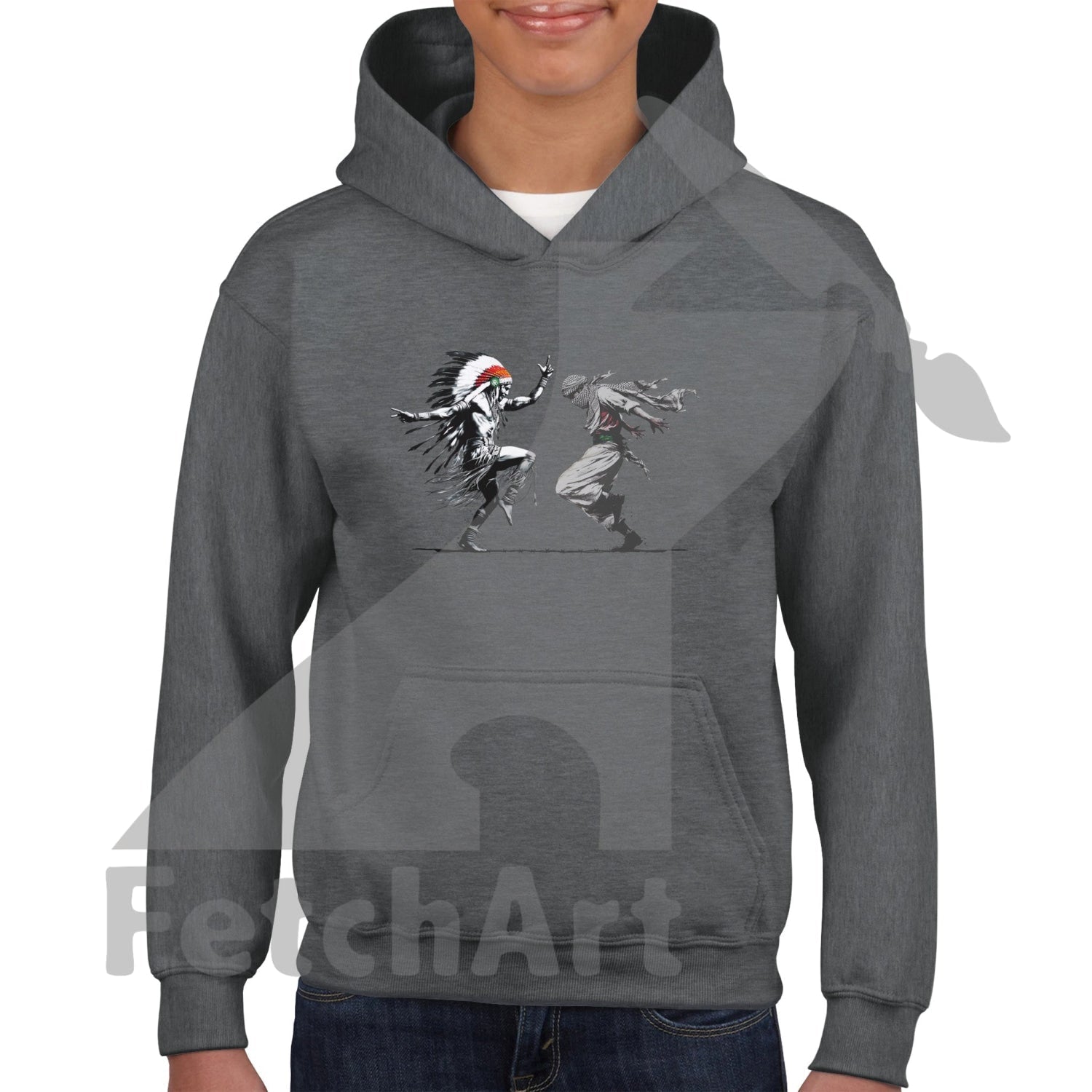 Classic Kids Pullover Hoodie-Men-Freedom Dance - Fetch Art