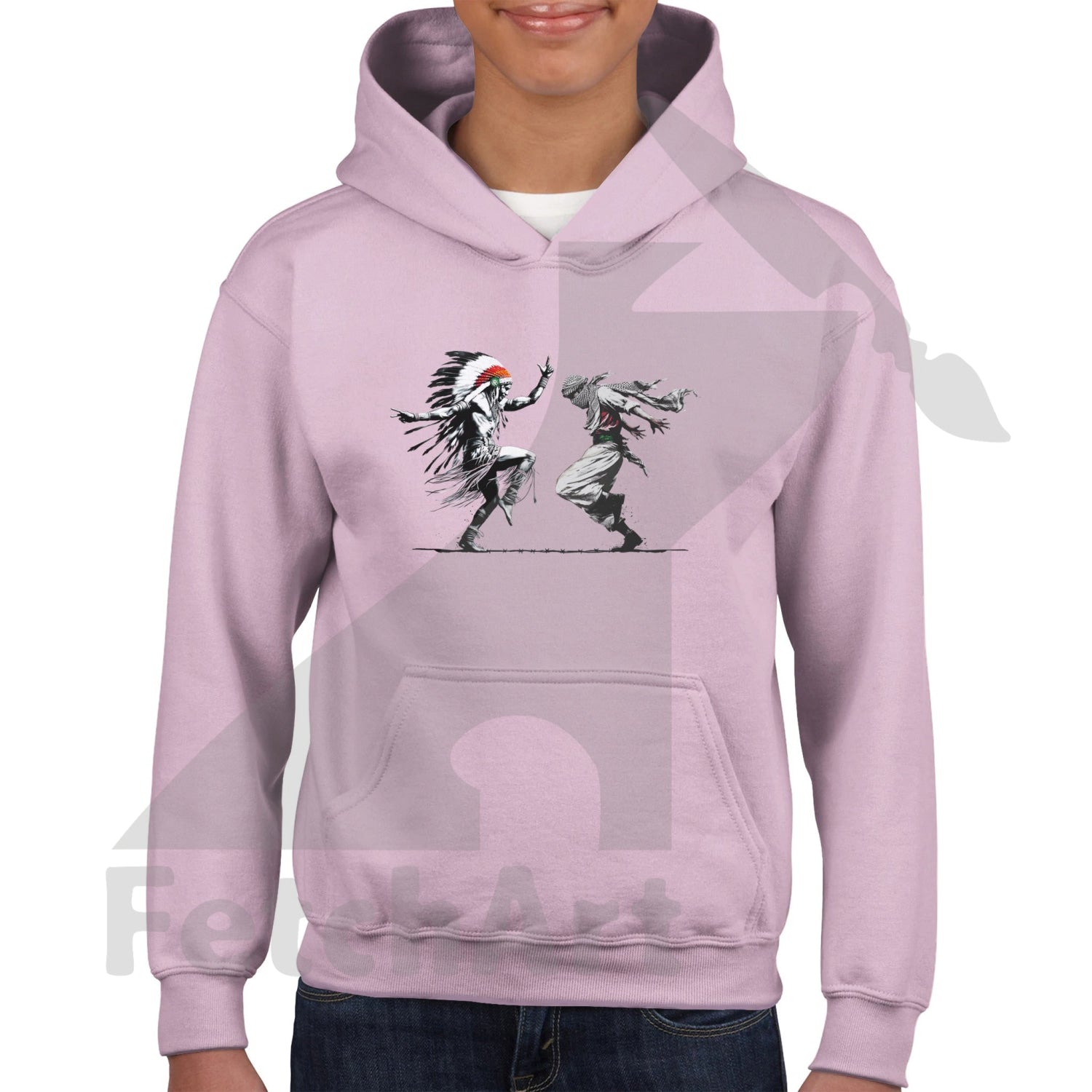 Classic Kids Pullover Hoodie-Men-Freedom Dance - Fetch Art