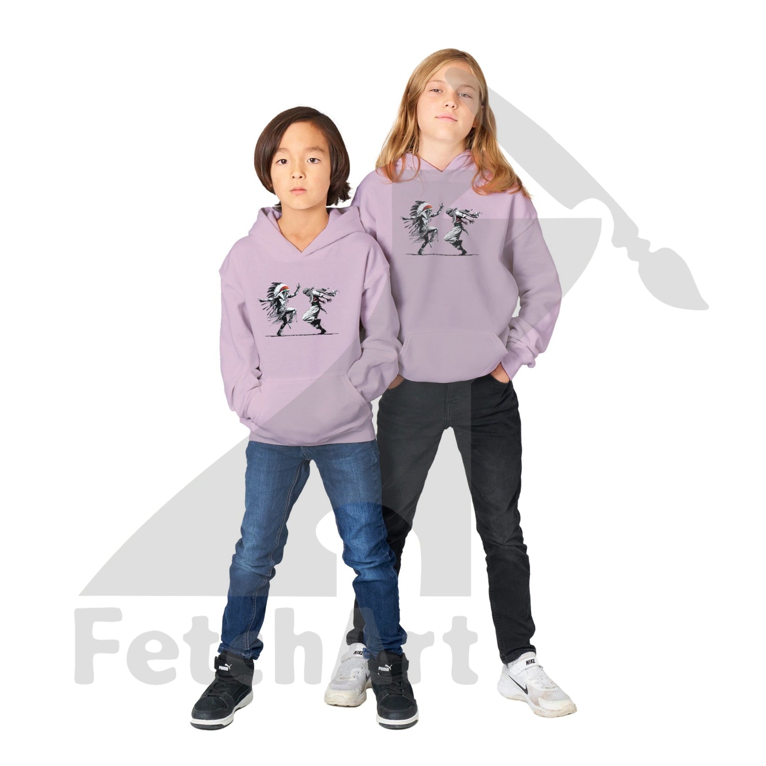 Classic Kids Pullover Hoodie-Men-Freedom Dance - Fetch Art