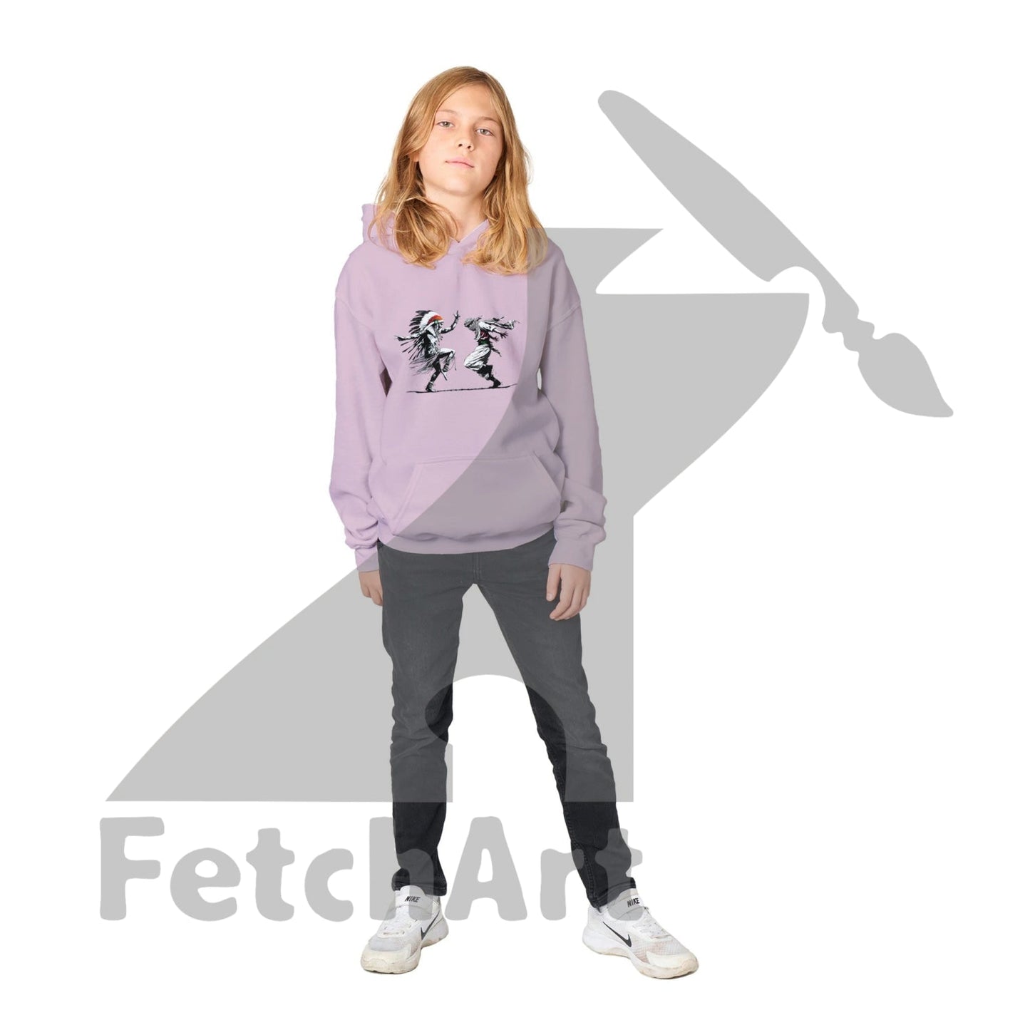 Classic Kids Pullover Hoodie-Men-Freedom Dance - Fetch Art