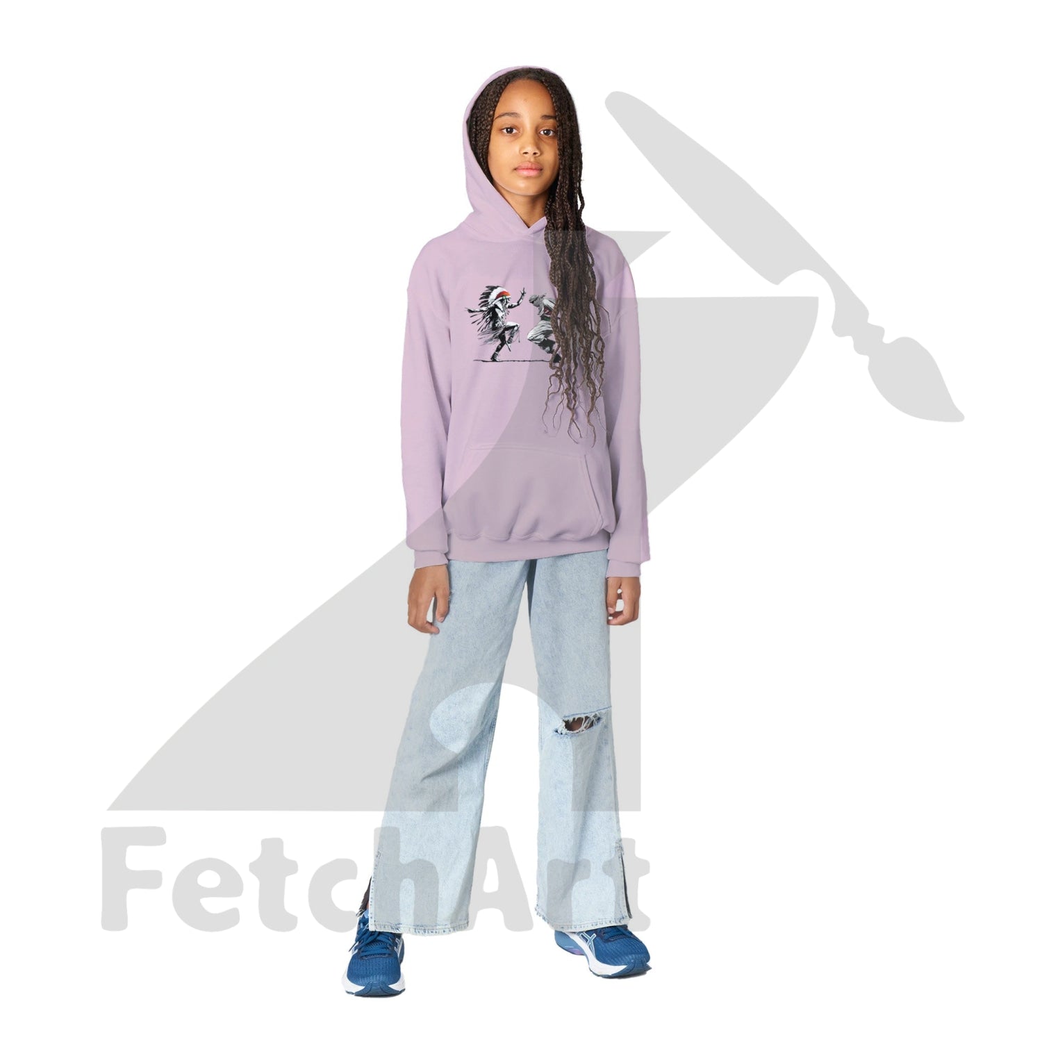 Classic Kids Pullover Hoodie-Men-Freedom Dance - Fetch Art