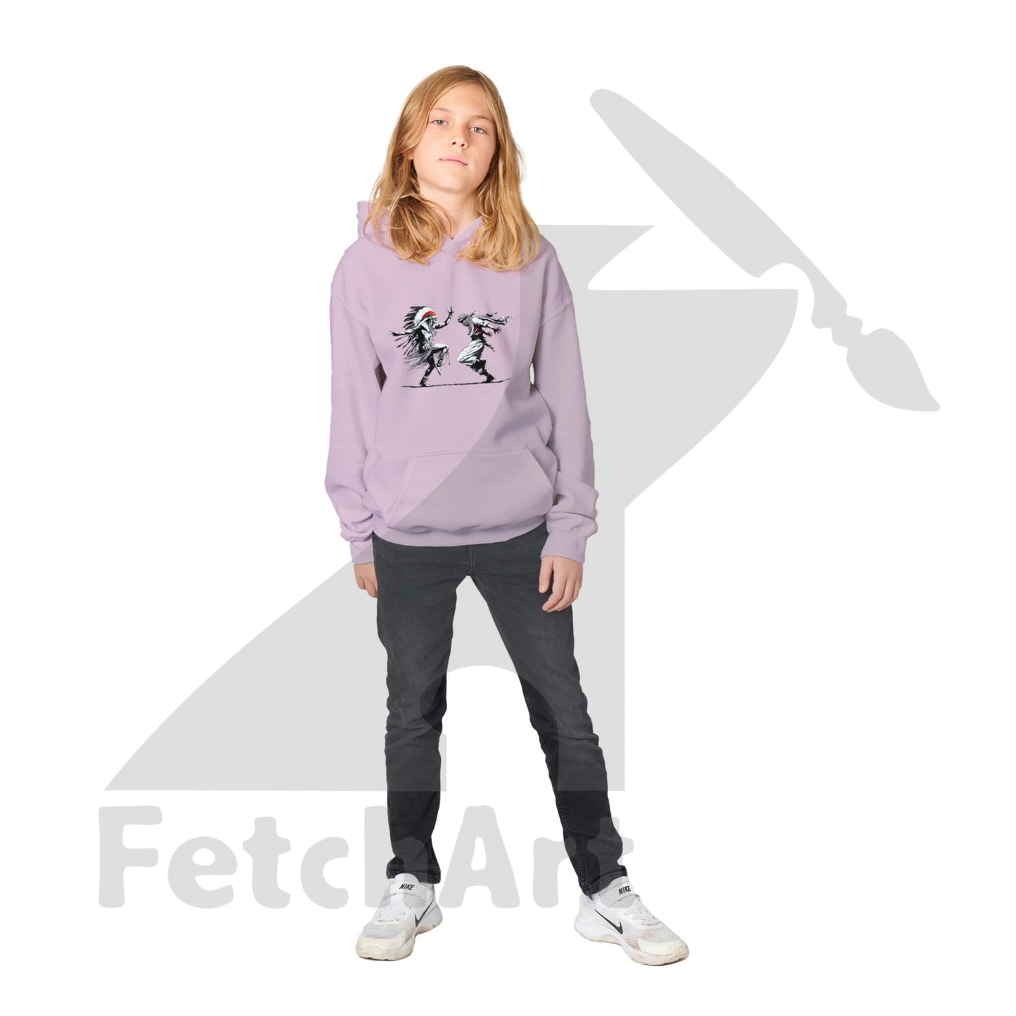 Classic Kids Pullover Hoodie-Men-Freedom Dance - Fetch Art