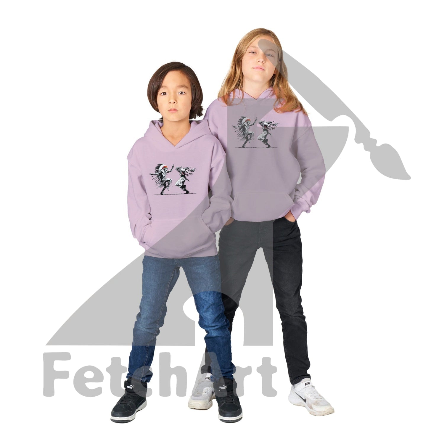 Classic Kids Pullover Hoodie-Men-Freedom Dance - Fetch Art