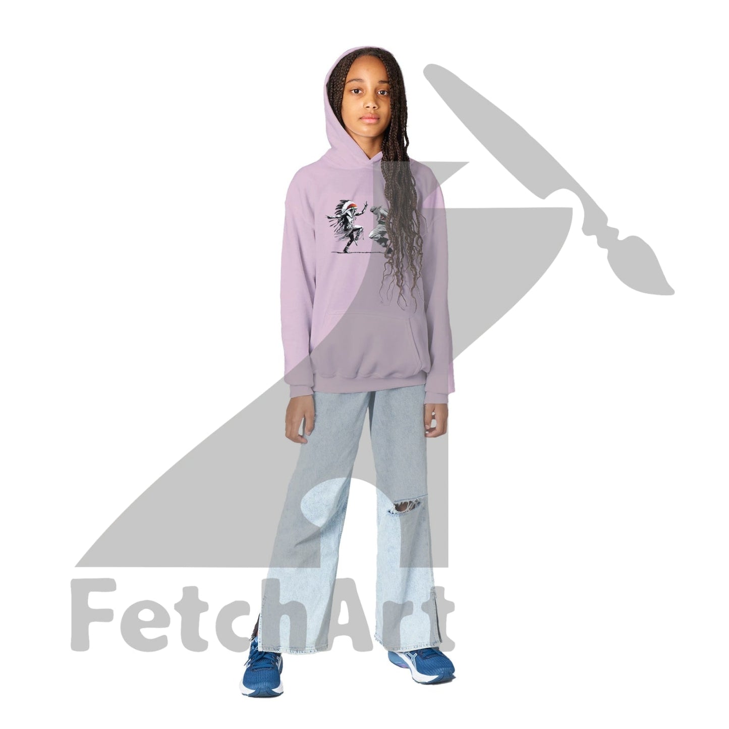 Classic Kids Pullover Hoodie-Men-Freedom Dance - Fetch Art