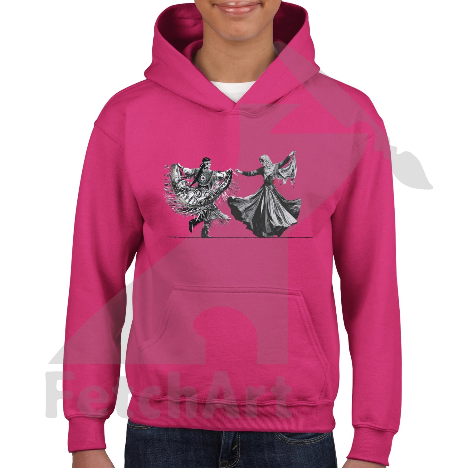 Classic Kids Pullover Hoodie-Women-Freedom Dance - Fetch Art