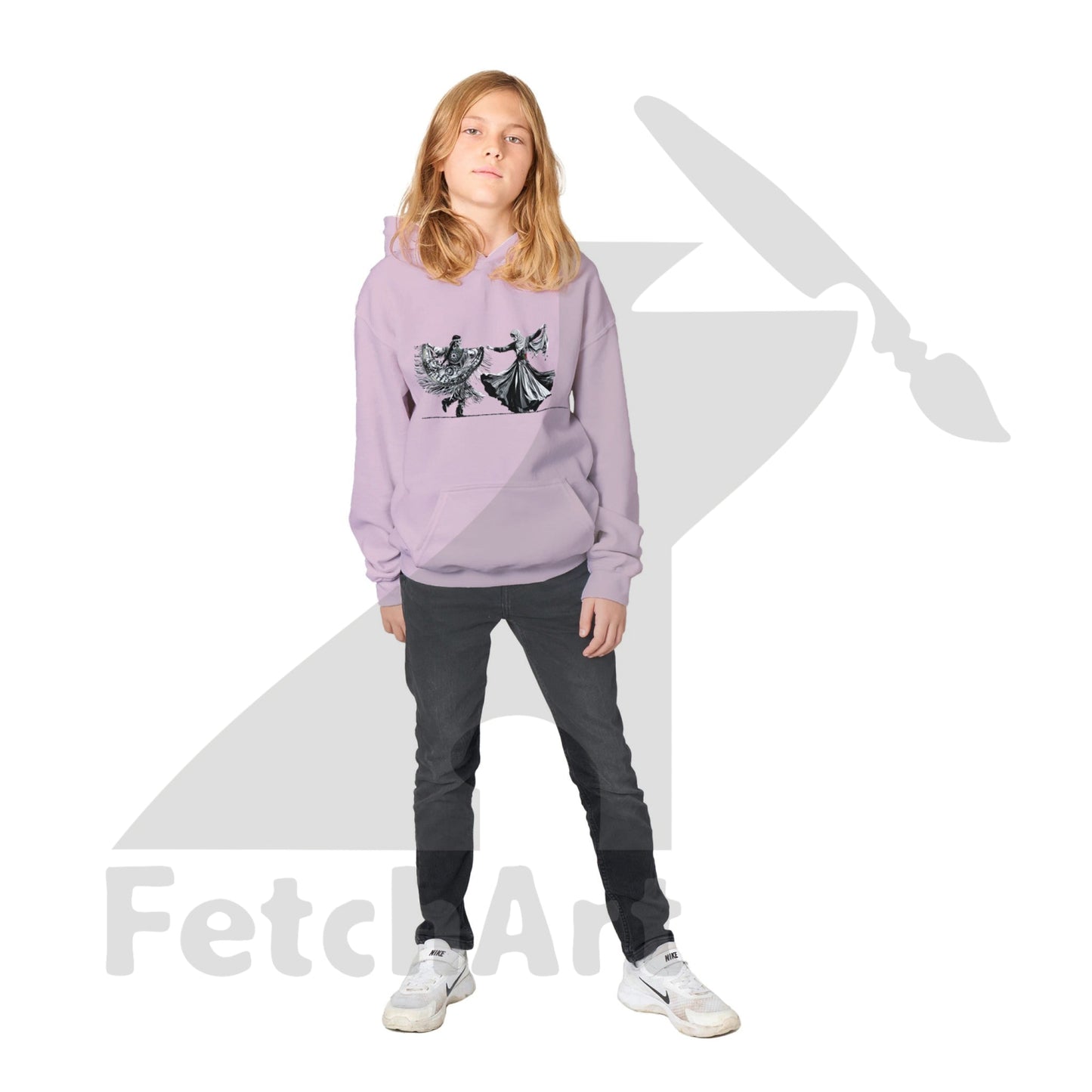 Classic Kids Pullover Hoodie-Women-Freedom Dance - Fetch Art