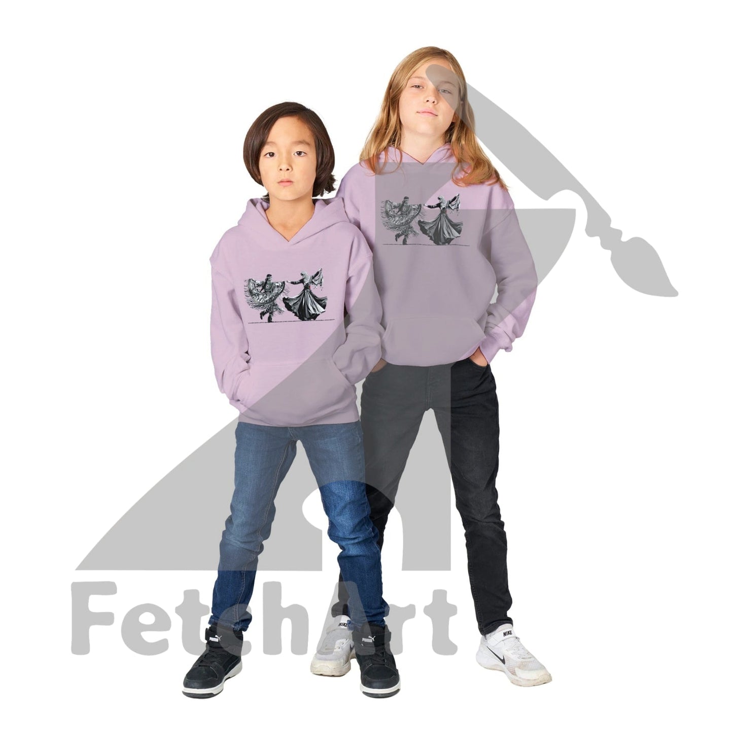 Classic Kids Pullover Hoodie-Women-Freedom Dance - Fetch Art