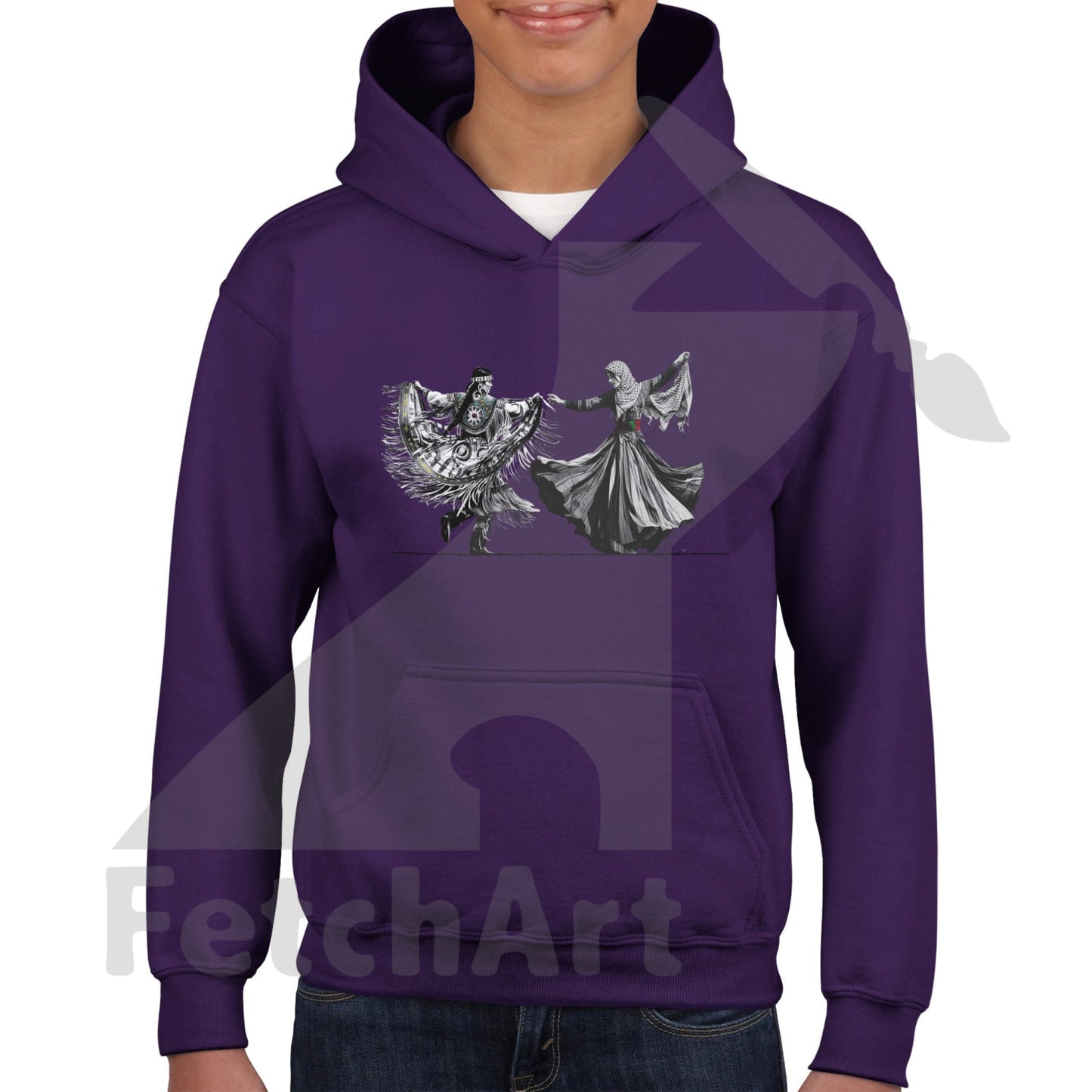 Classic Kids Pullover Hoodie-Women-Freedom Dance - Fetch Art