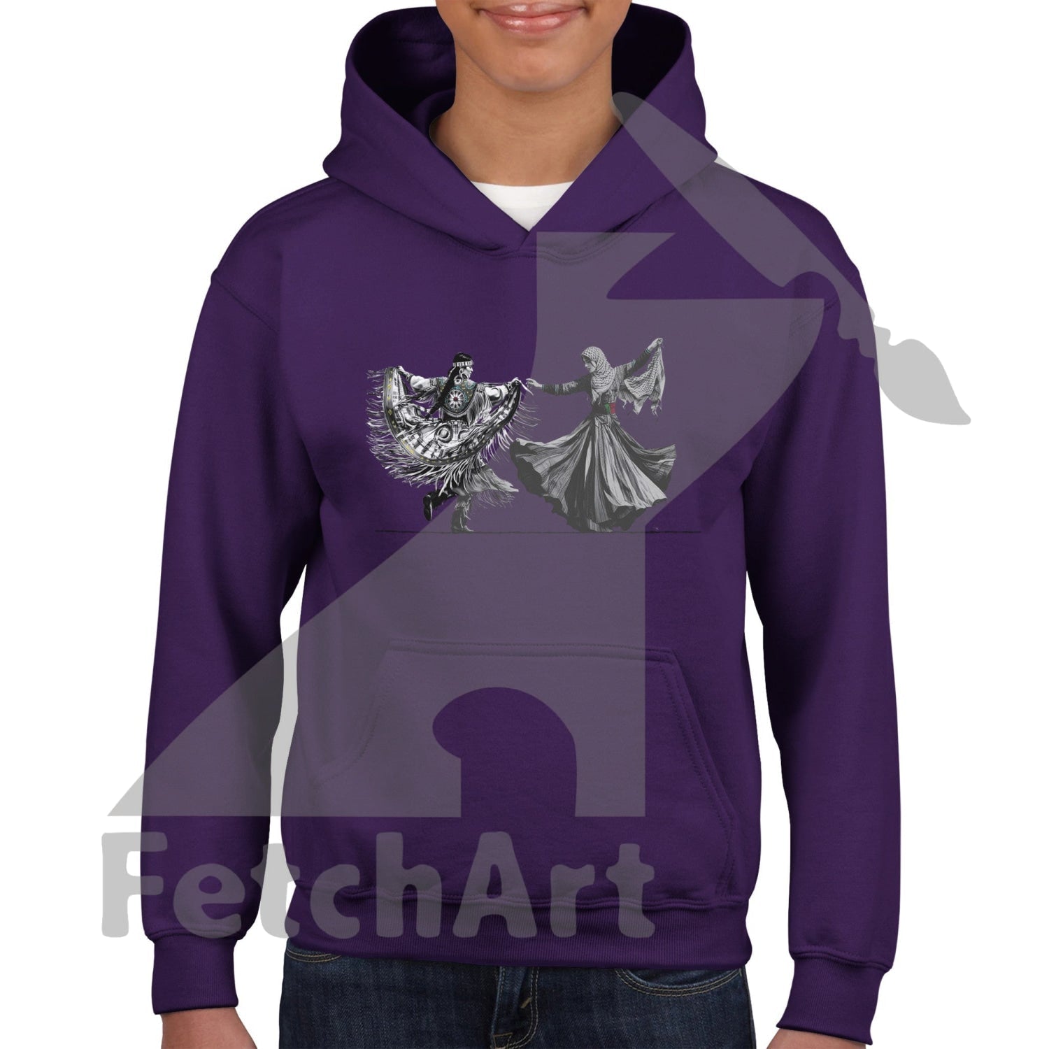 Classic Kids Pullover Hoodie-Women-Freedom Dance - Fetch Art