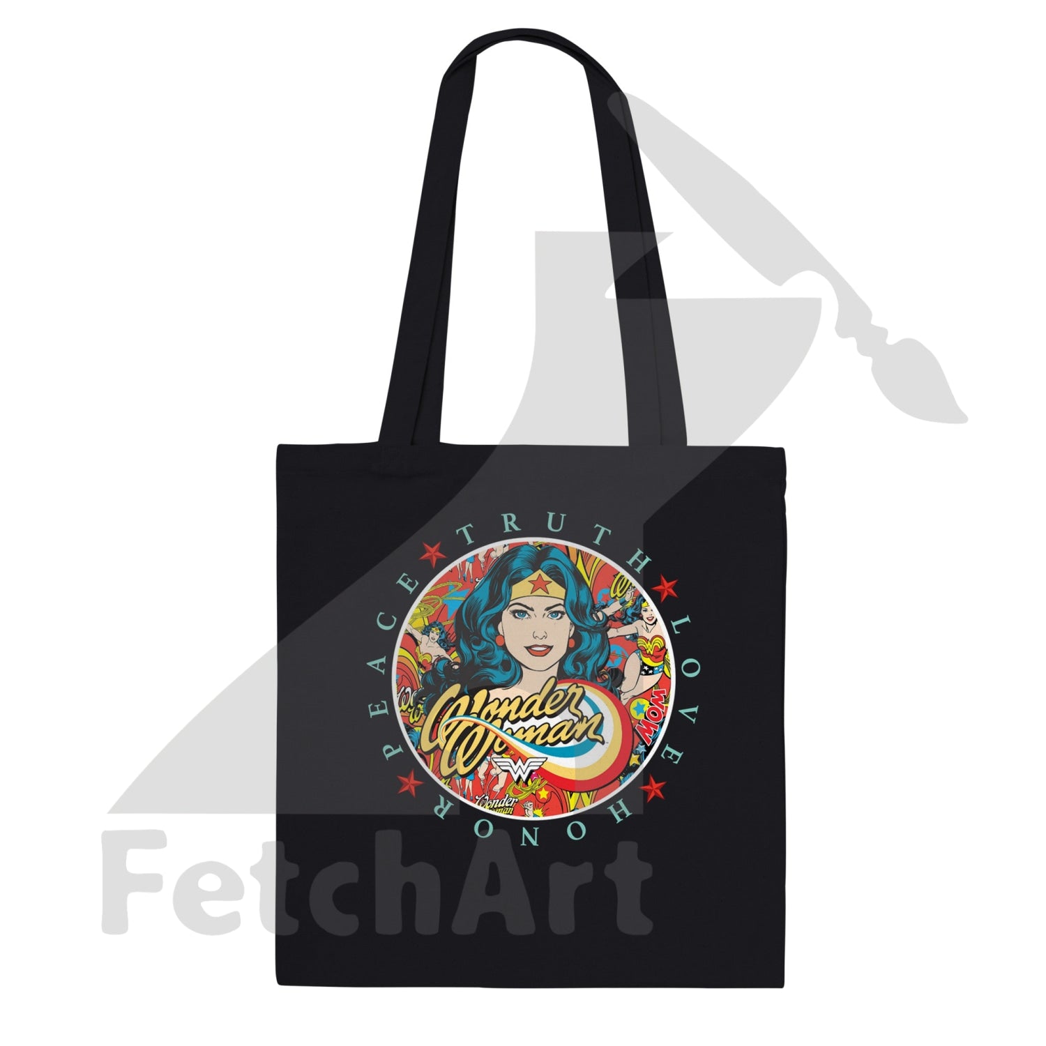 Classic Tote Bag: Empower Your Journey with Wonder Woman Tote Power! - Fetch Art